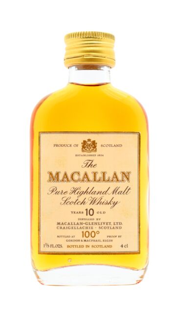 The Macallan - 100 Proof Single Malt Scotch 10 year old Whisky Miniature (1970's Bottling)