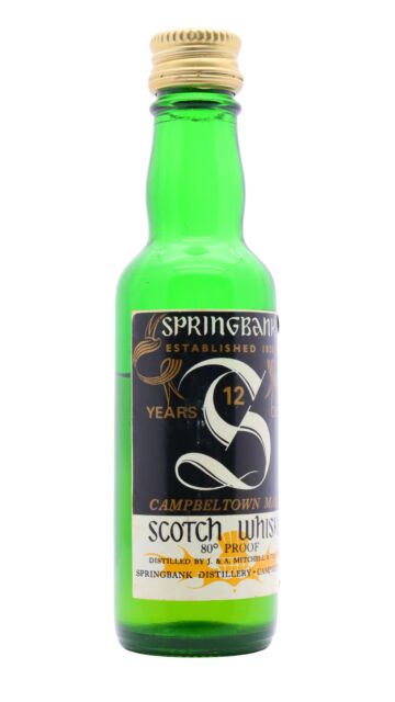 Springbank - Campbeltown Single Malt Scotch 12 year old Whisky Miniature (1970's Bottling)