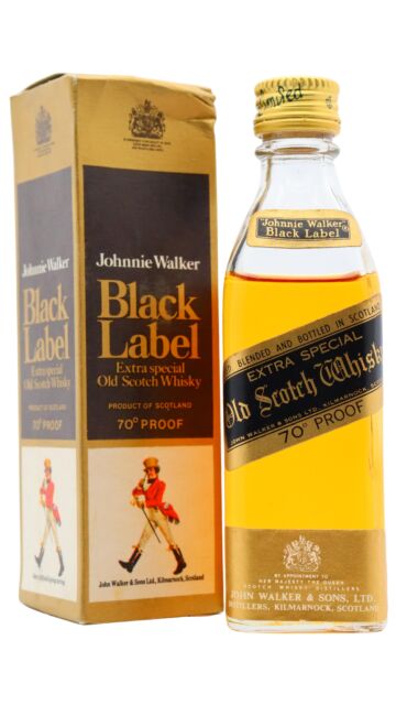 Johnnie Walker - Black Label Blended Scotch Whisky Miniature (1970's Bottling)
