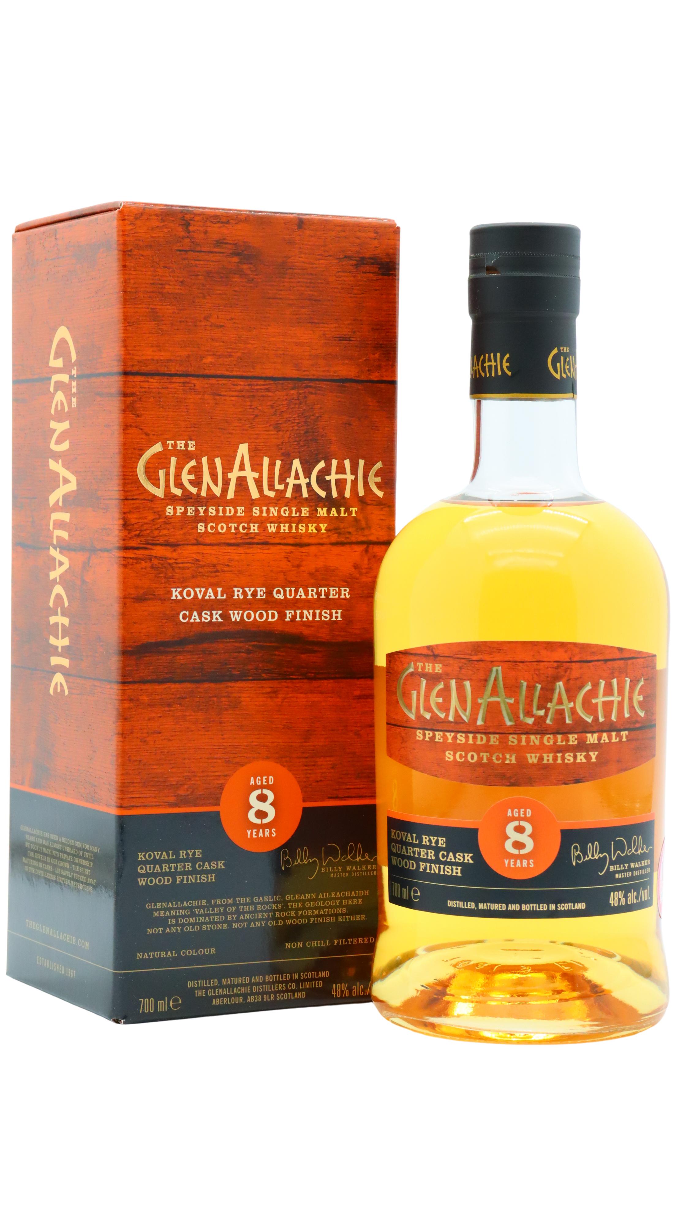 Glenallachie Koval Rye Quarter Cask Wood Finish Single Malt Sco 8 Year Old Whisky