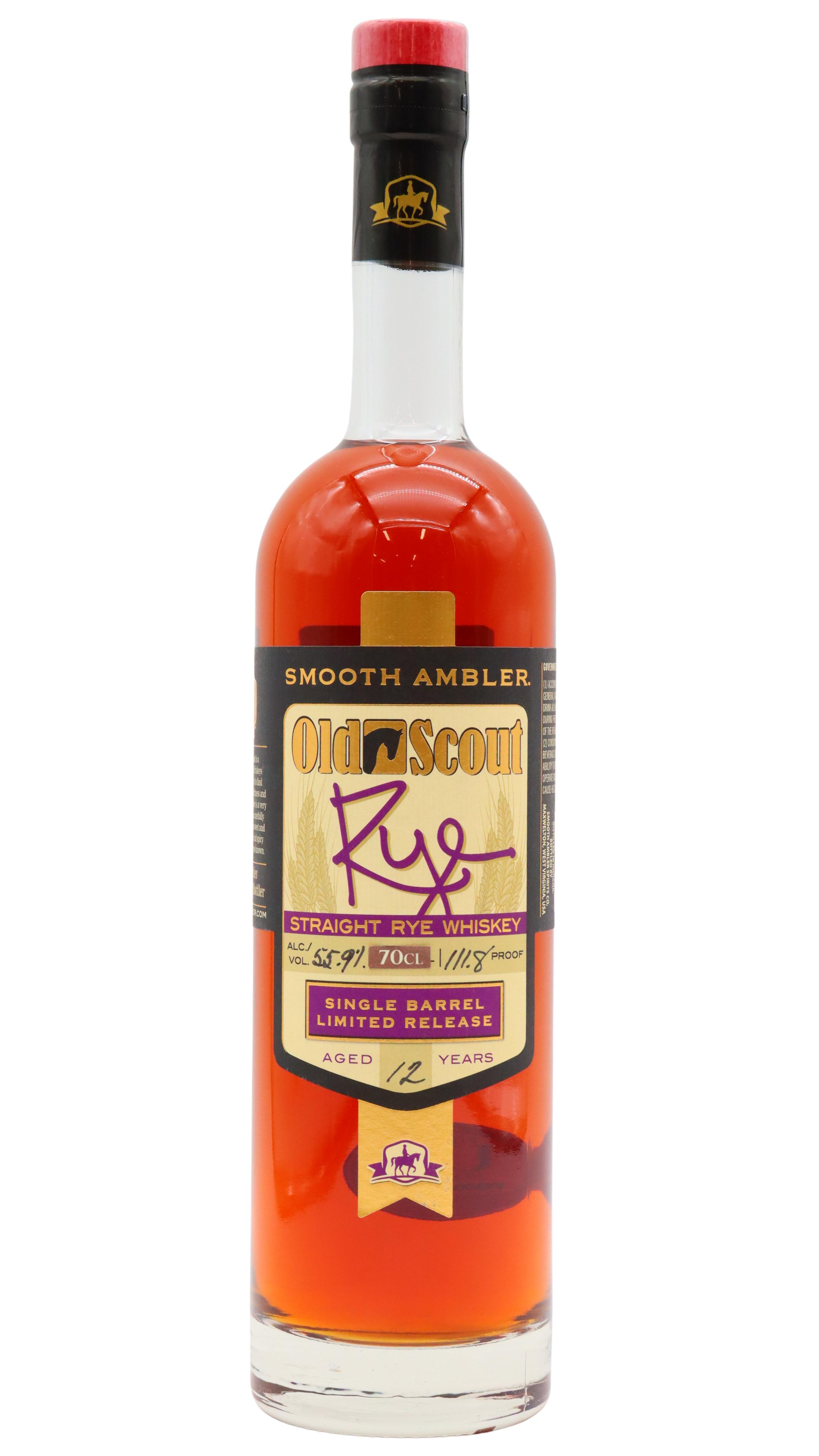 Smooth Ambler Old Scout Single Barrel Straight Rye 12 Year Old Whiskey