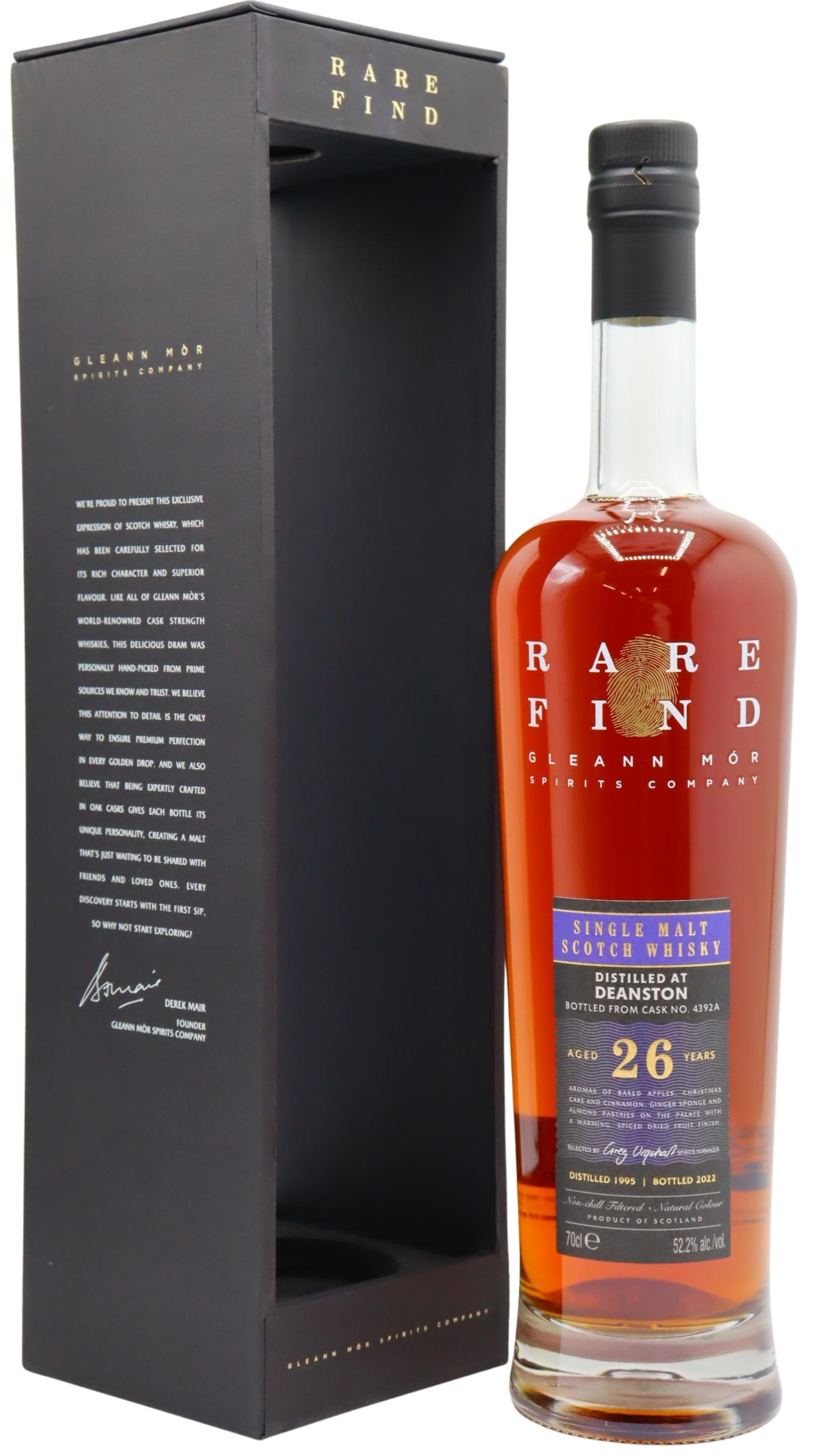 Deanston Gleann Mor Rare Find Single Cask #4392A 1995 26 Year Old Whisky