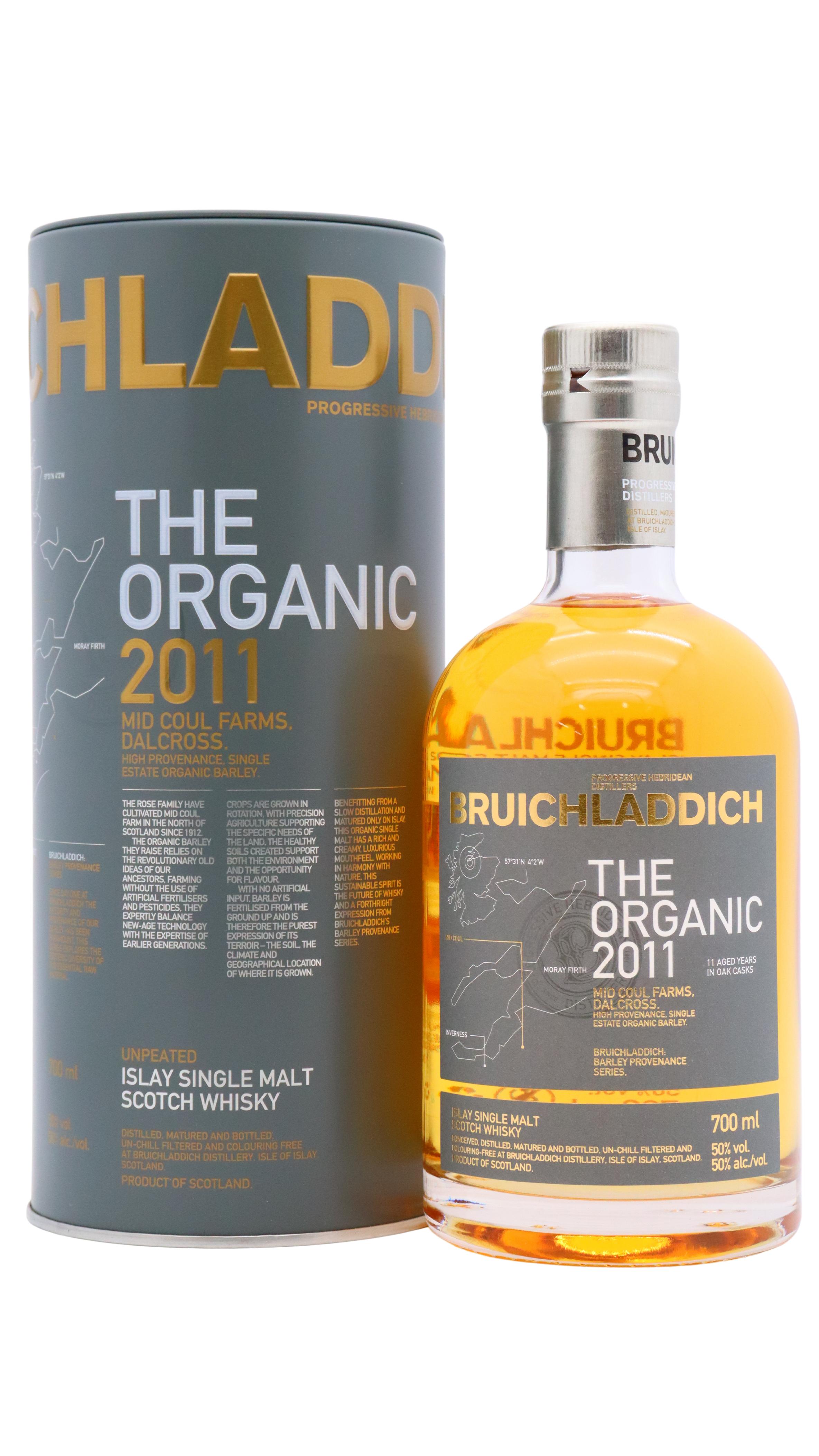 Bruichladdich The Organic Islay Single Malt Scotch 2011 11 Year Old Whisky