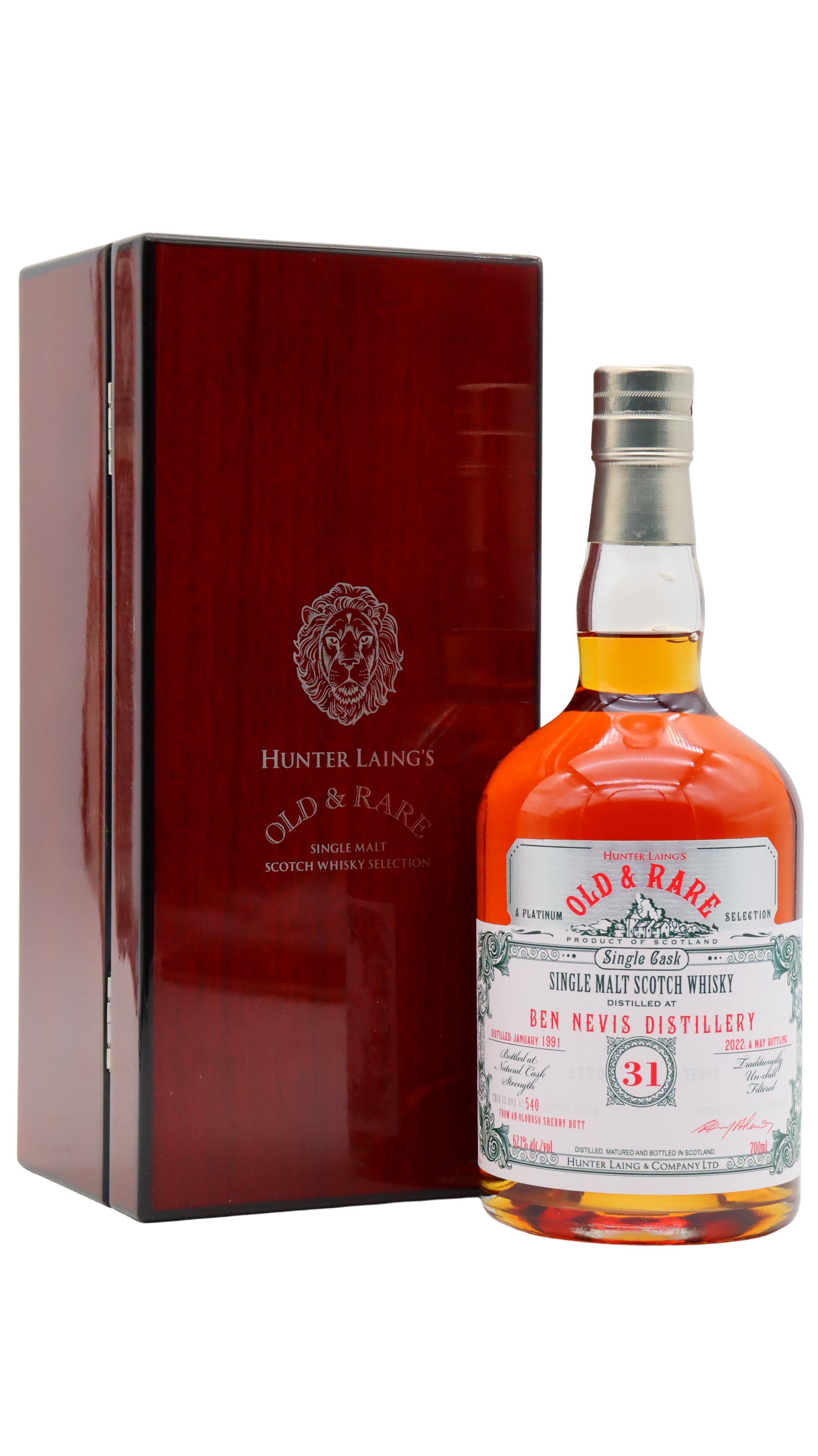 Ben Nevis Hunter Laing's Old & Rare Single Cask Single Malt 1991 31 Year Old Whisky