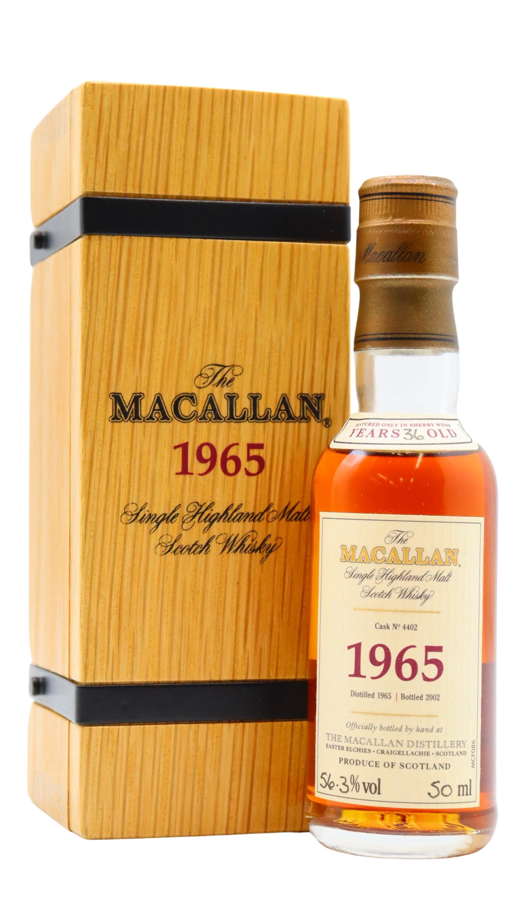 Macallan - Fine & Rare Miniature 1965 36 year old Whisky 5cl | eBay