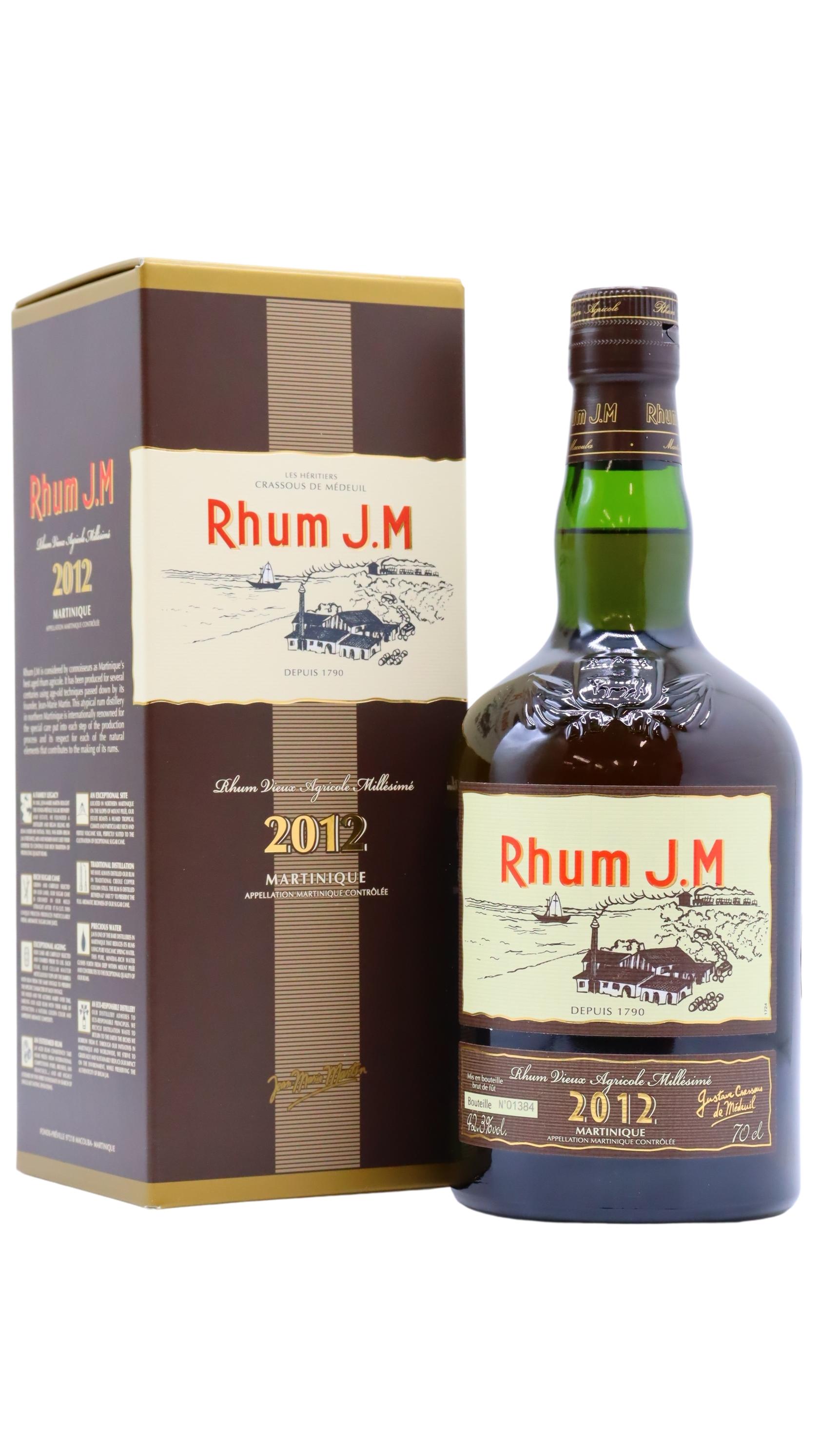 Rhum J.m Vieux Millesime 2012 Rum