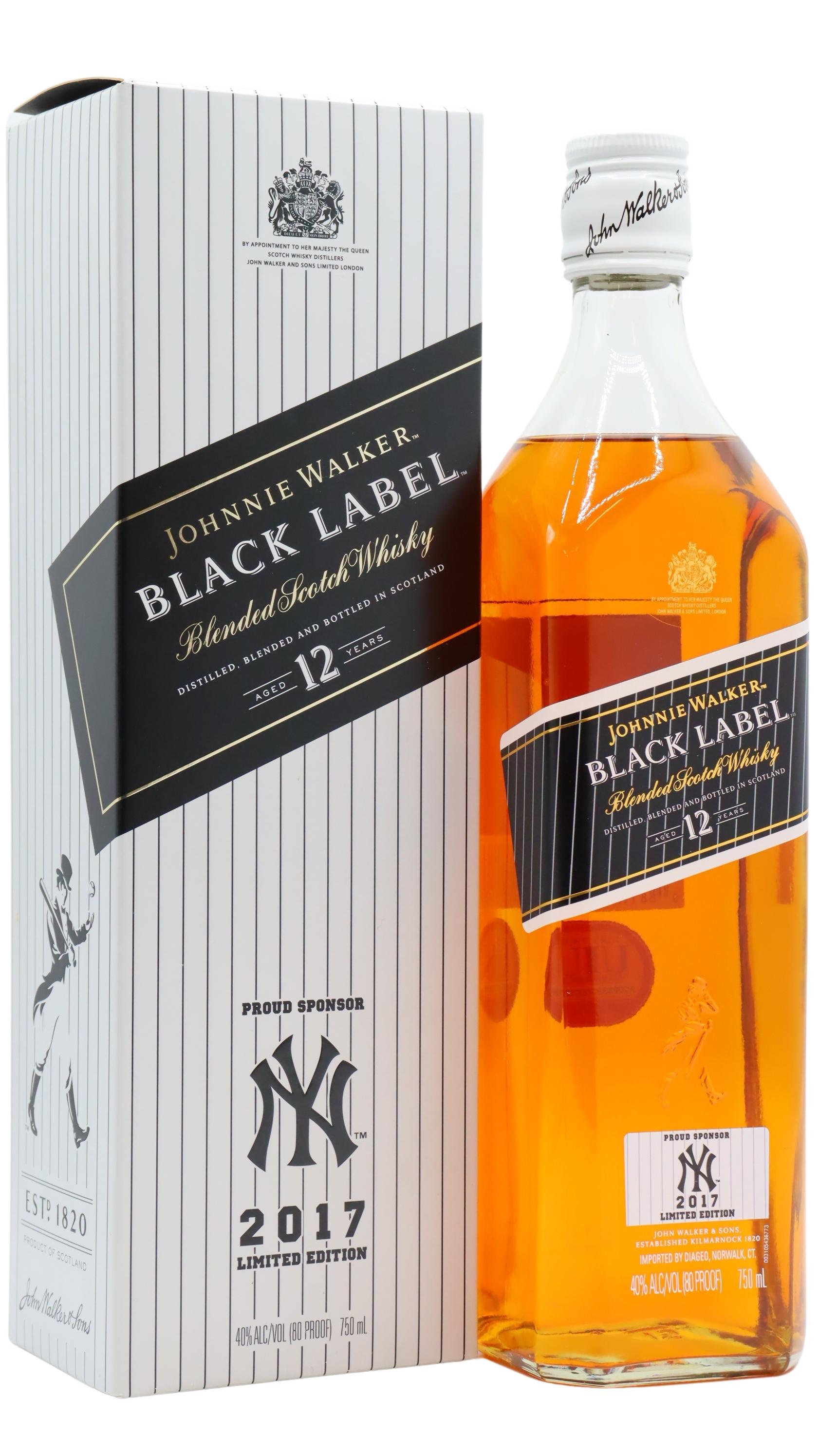 Johnnie Walker Black Label New York Yankees 2017 Edition Blended Whisky Johnnie Walker Black Label New York Yankees 2017 Edition Blended Whisky