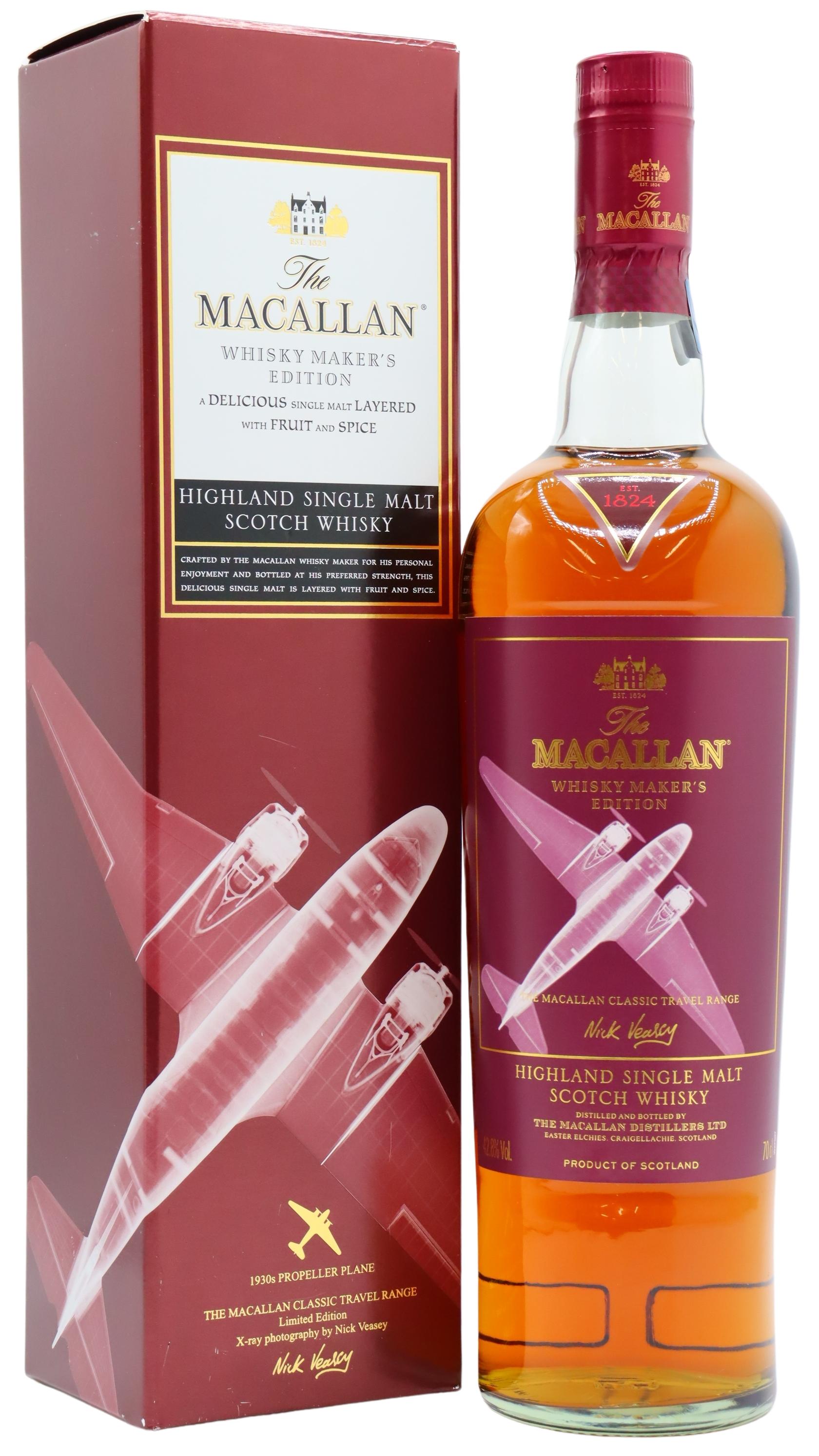 The Macallan Whisky Maker's Edition - Nick Veasey Classic Travel Range - 1930's Propeller Plane Whisky