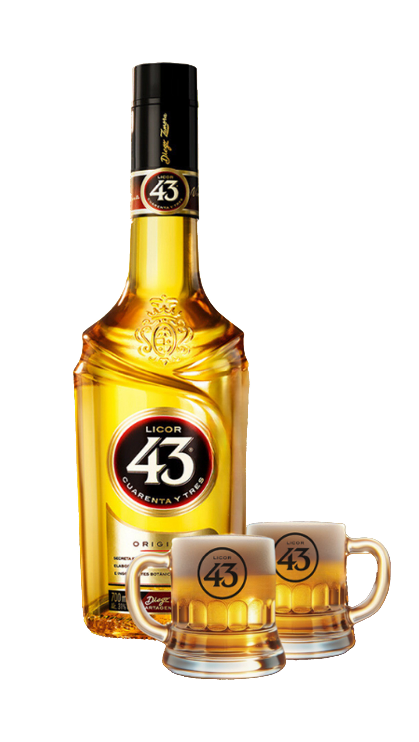 Licor 43 Original Spanish Liqueur (Includes Mini Beer Shot Glasses)