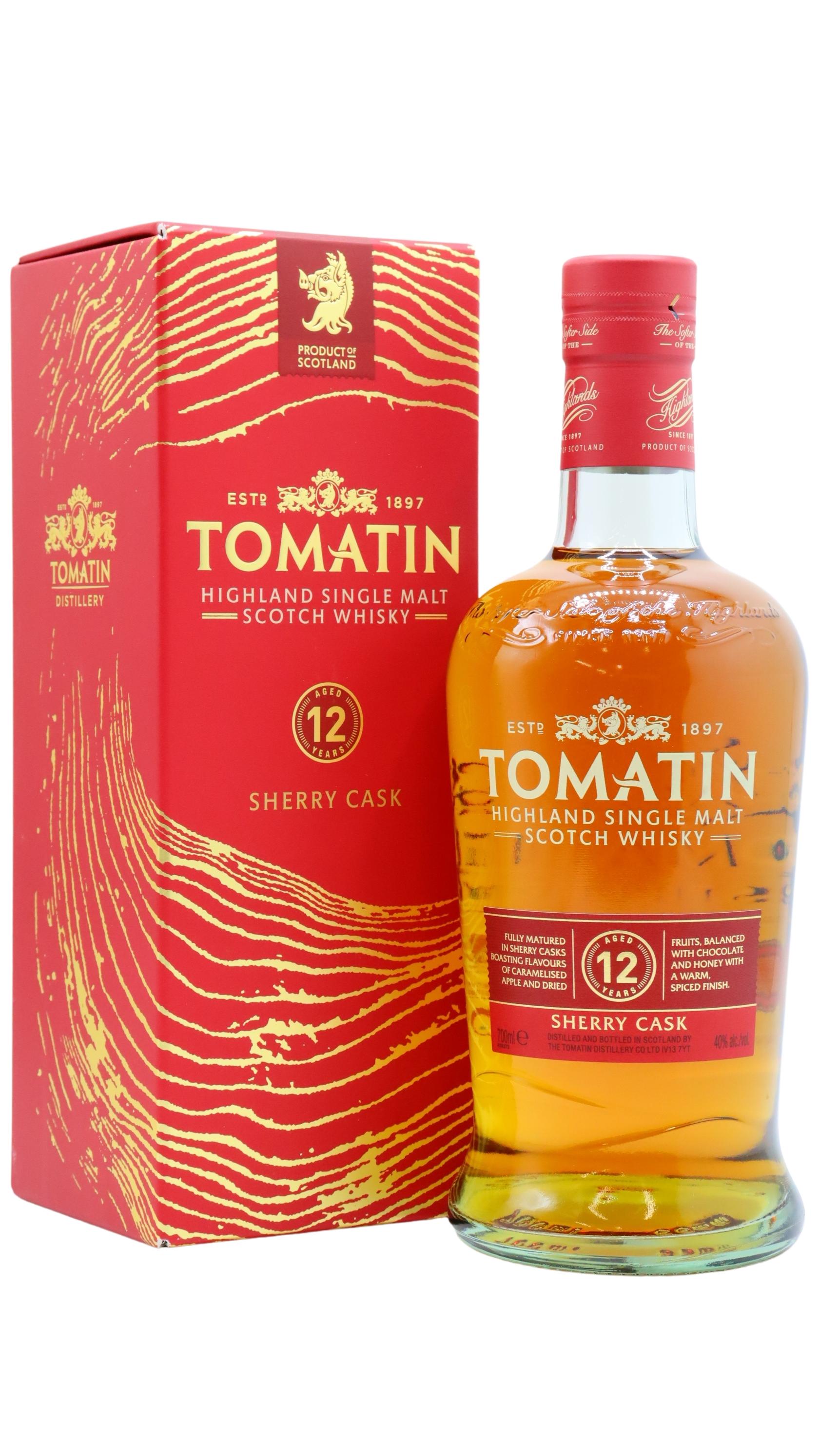 Tomatin Sherry Cask Matured Highland Single Malt Scotch 12 Year Old Whisky