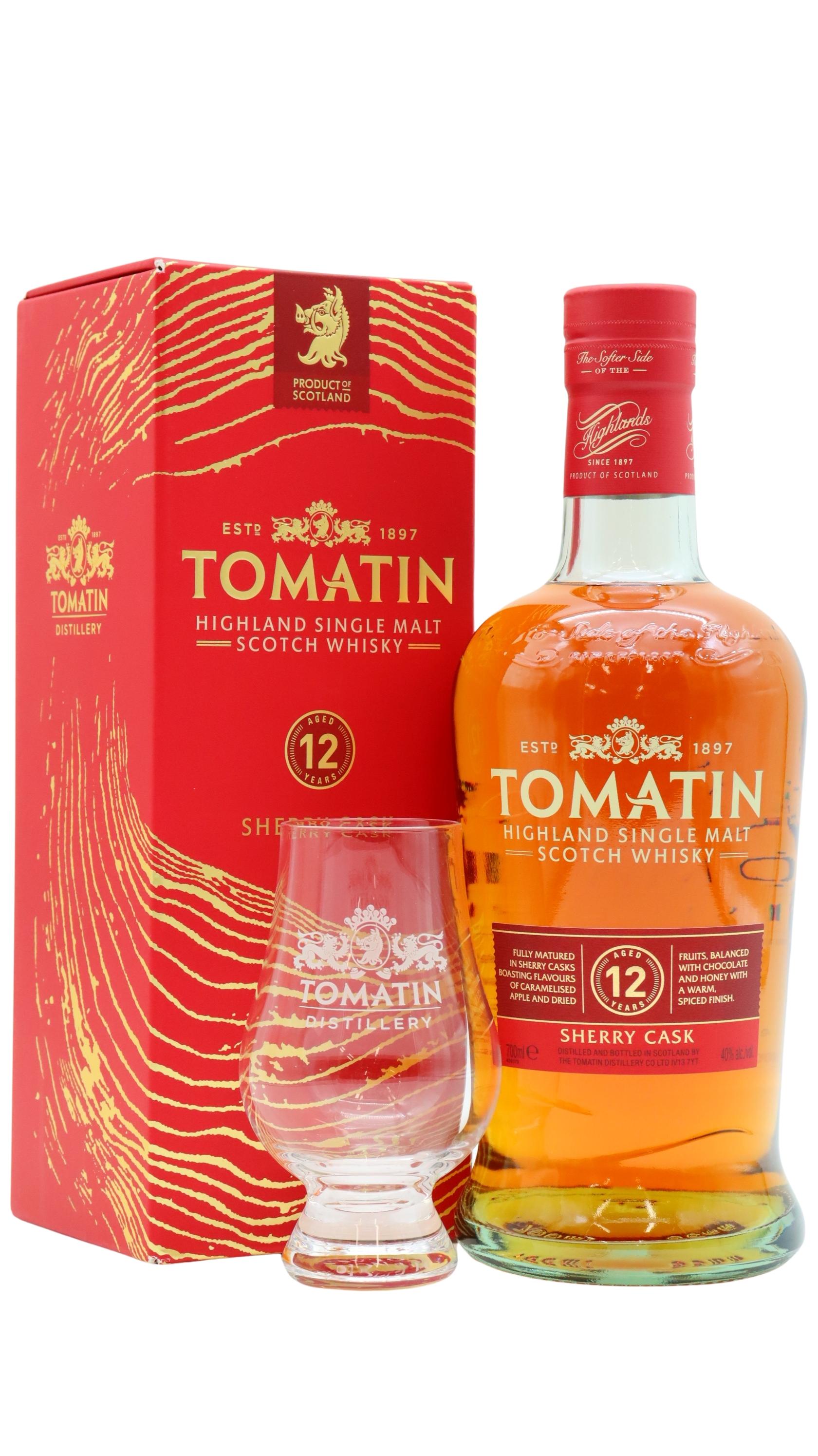 Tomatin Sherry Cask Matured Highland Single Malt Scotch 12 Year Old Whisky