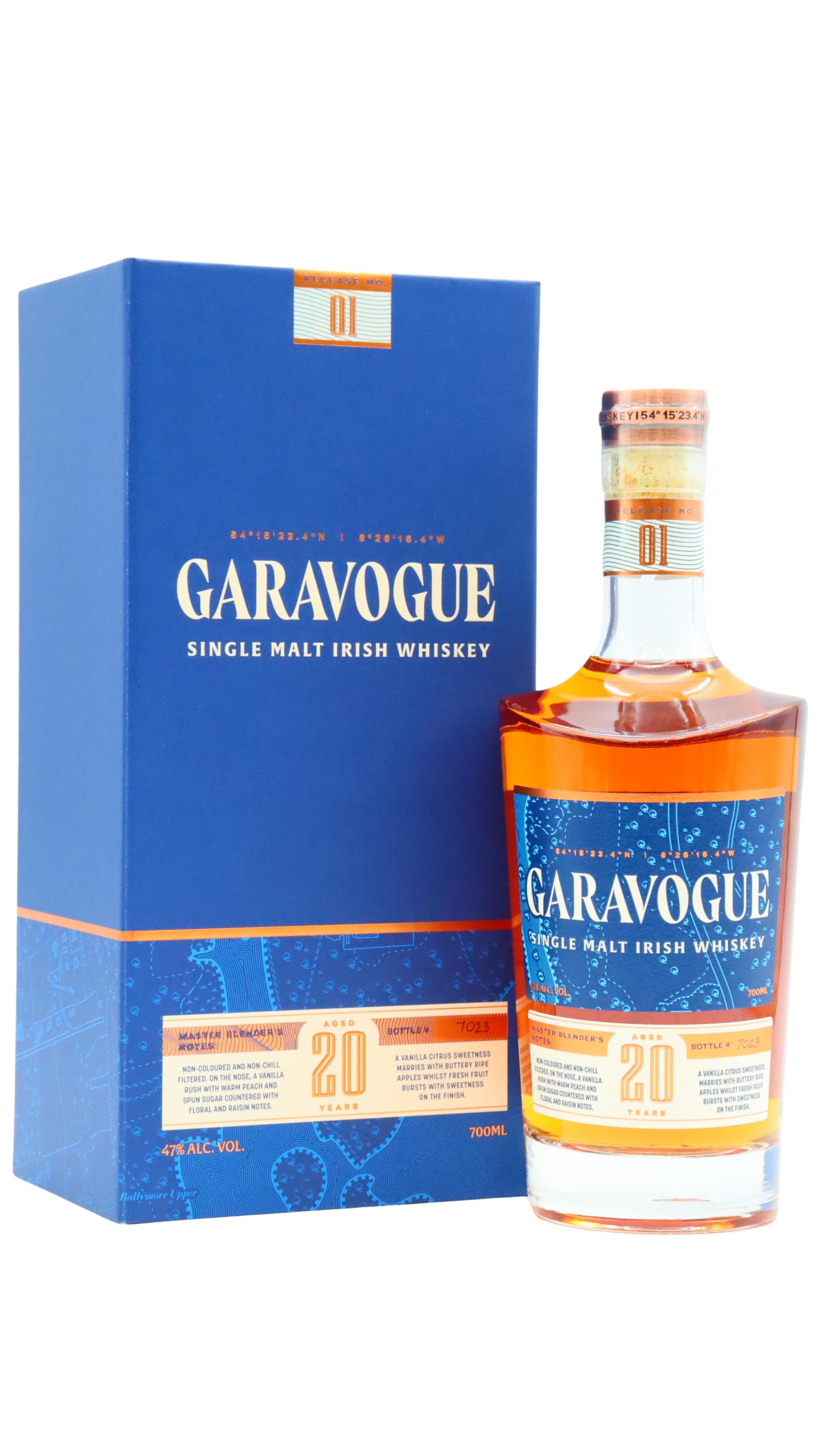 Garavogue Release No. 1 Single Malt Irish 20 Year Old Whiskey