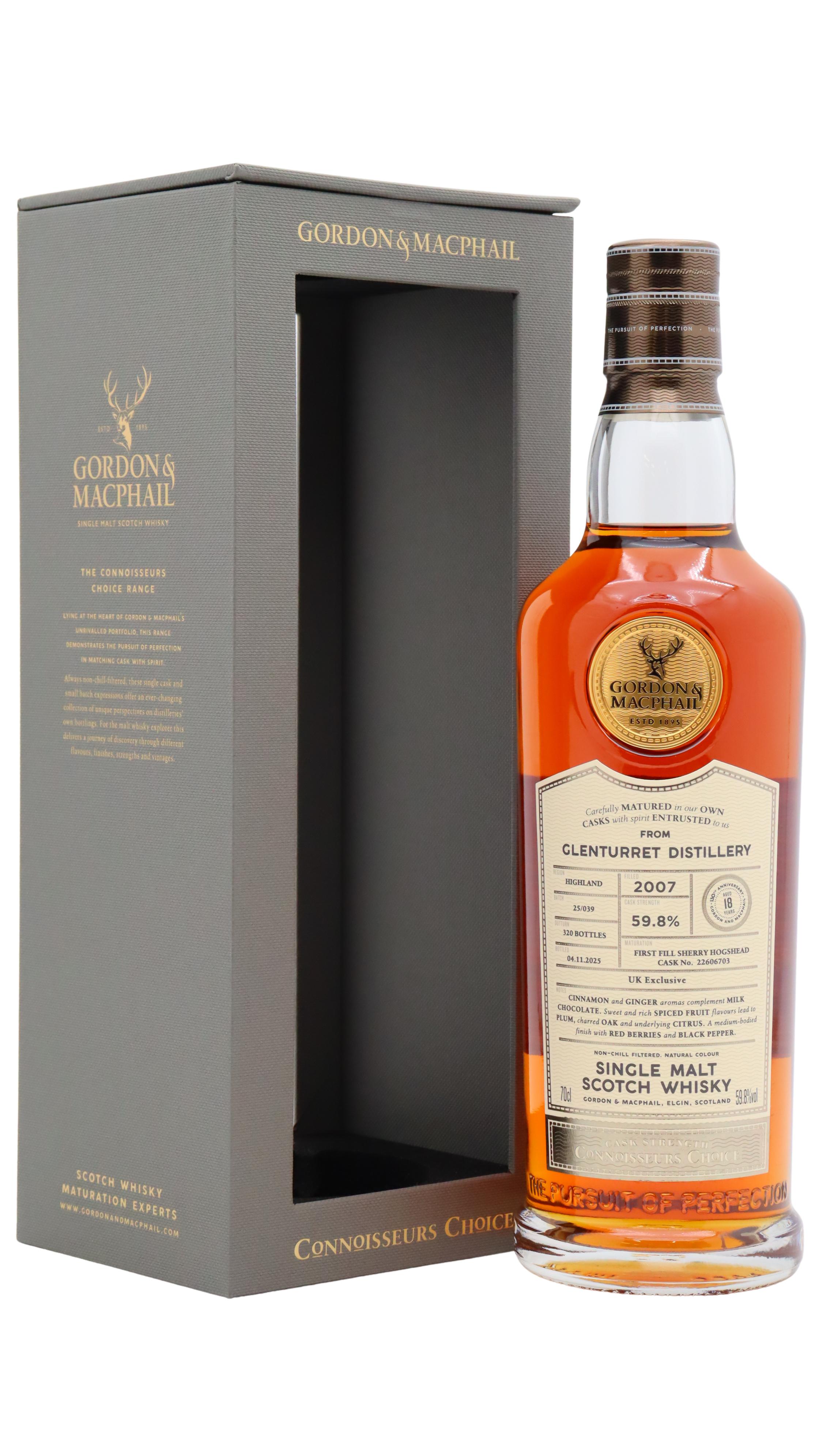 Glenturret Connoisseurs Choice Single Cask #22606703 2007 18 Year Old Whisky