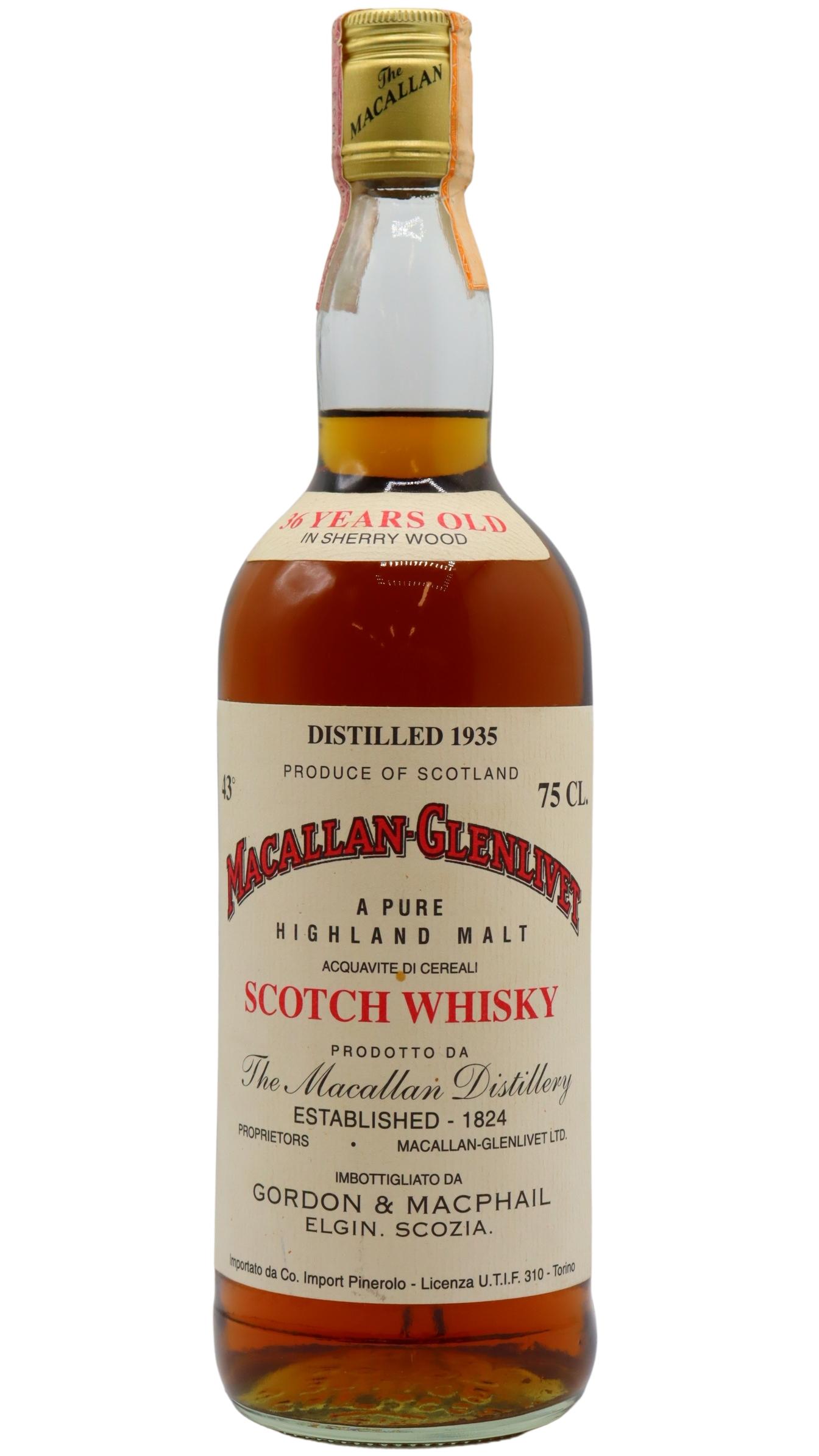 Macallan - Pure Highland Malt Scotch 1935 36 year old Whisky 75cl
