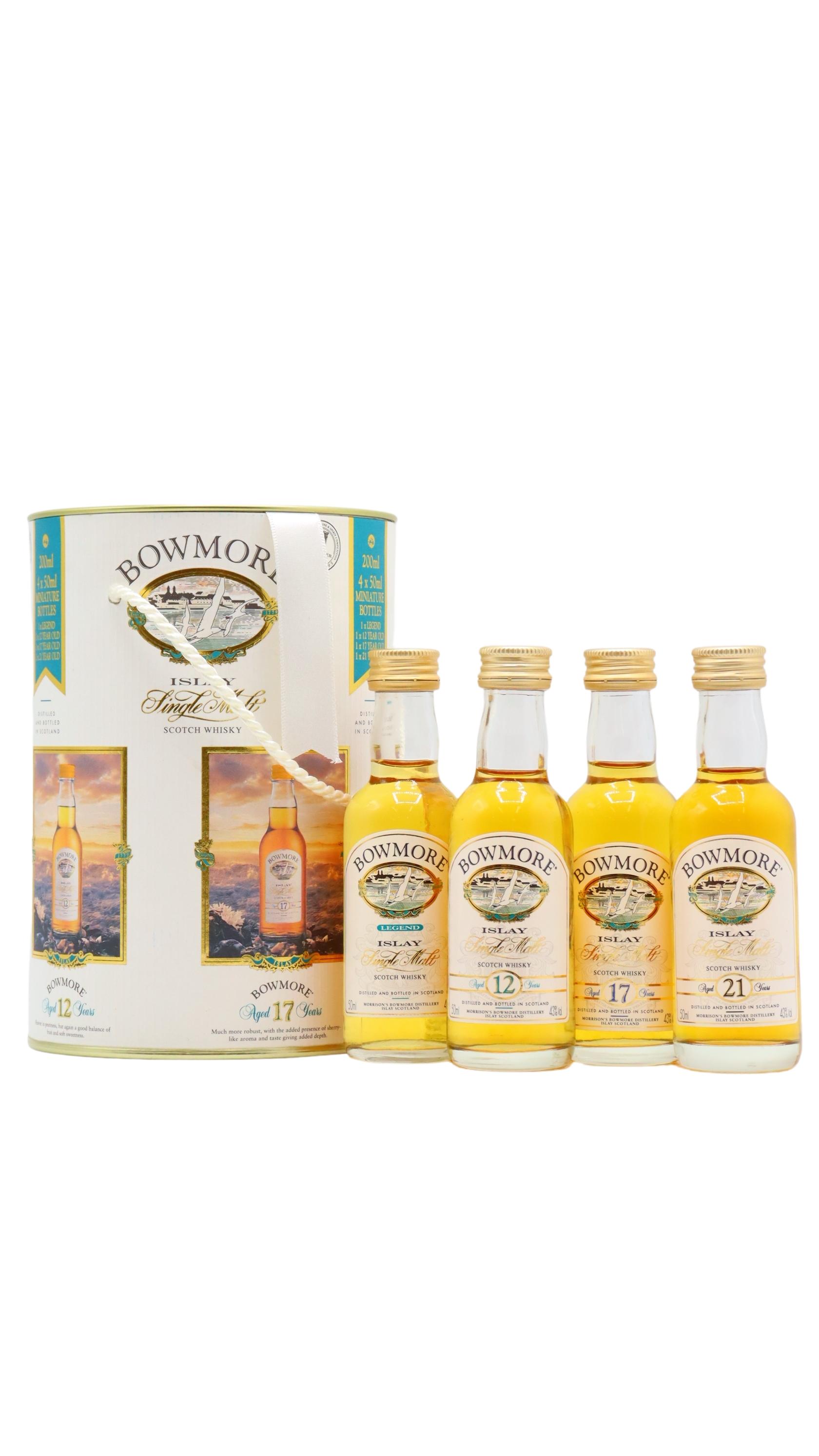 Bowmore Islay Single Malt Scotch Whisky (Old Bottling) Miniature Gift Pack