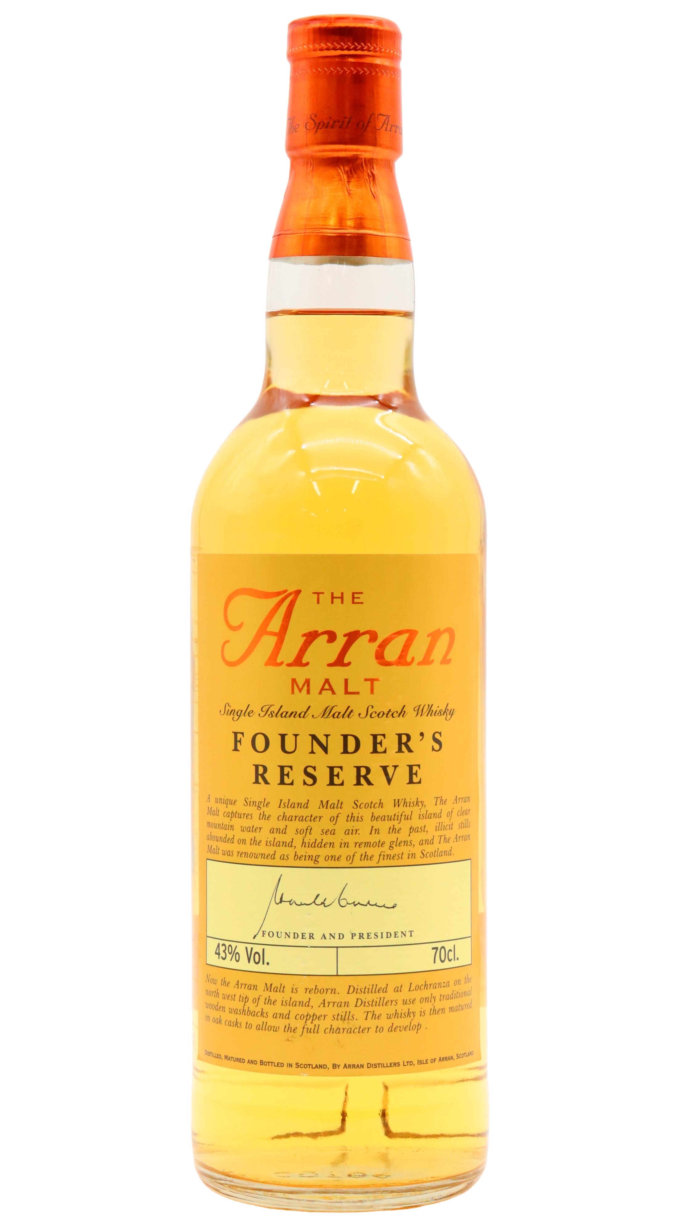 Arran Founders Reserve Single Malt Scotch 1995 5 Year Old Whisky