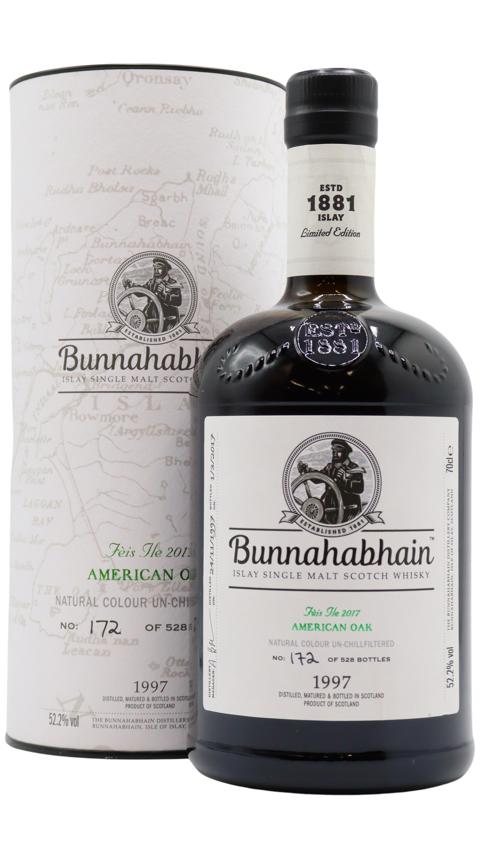 Bunnahabhain Feis Ile 2017 - American Oak Islay Single Malt Sco 1997 20 Year Old Whisky