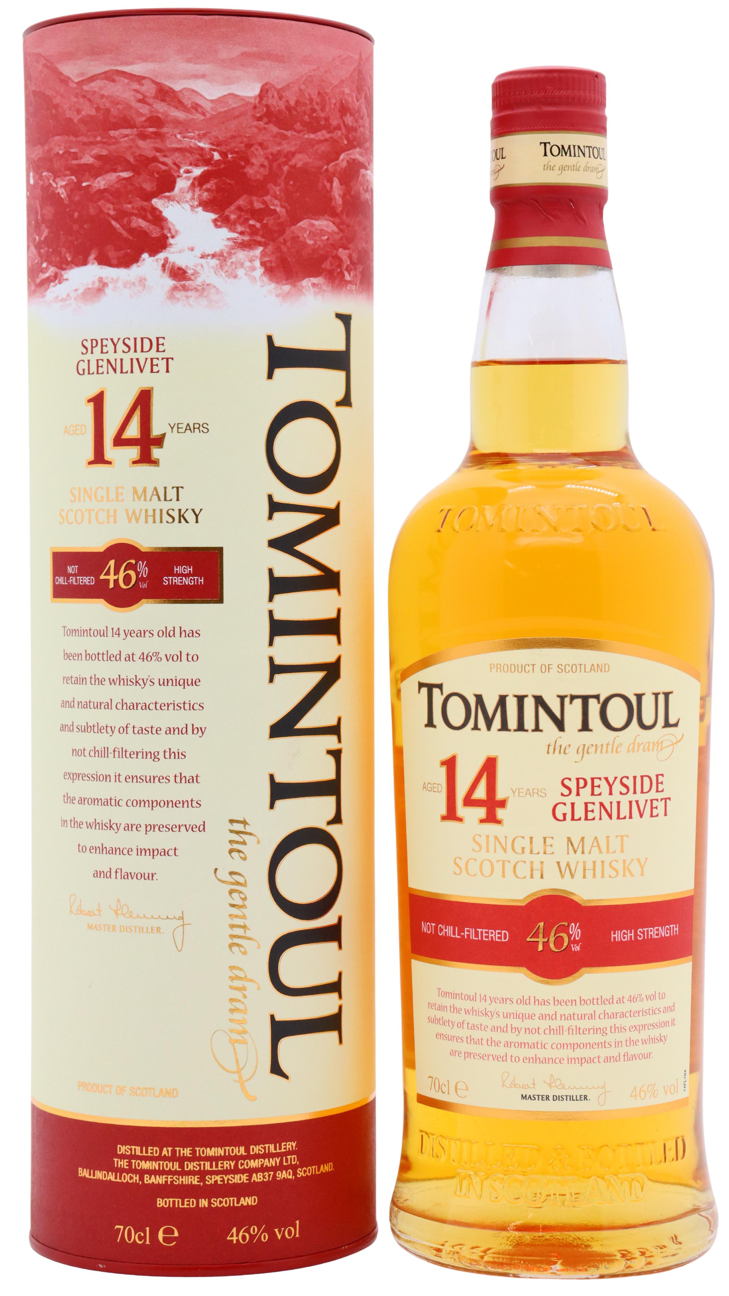 Tomintoul Speyside Single Malt Scotch 14 Year Old Whisky