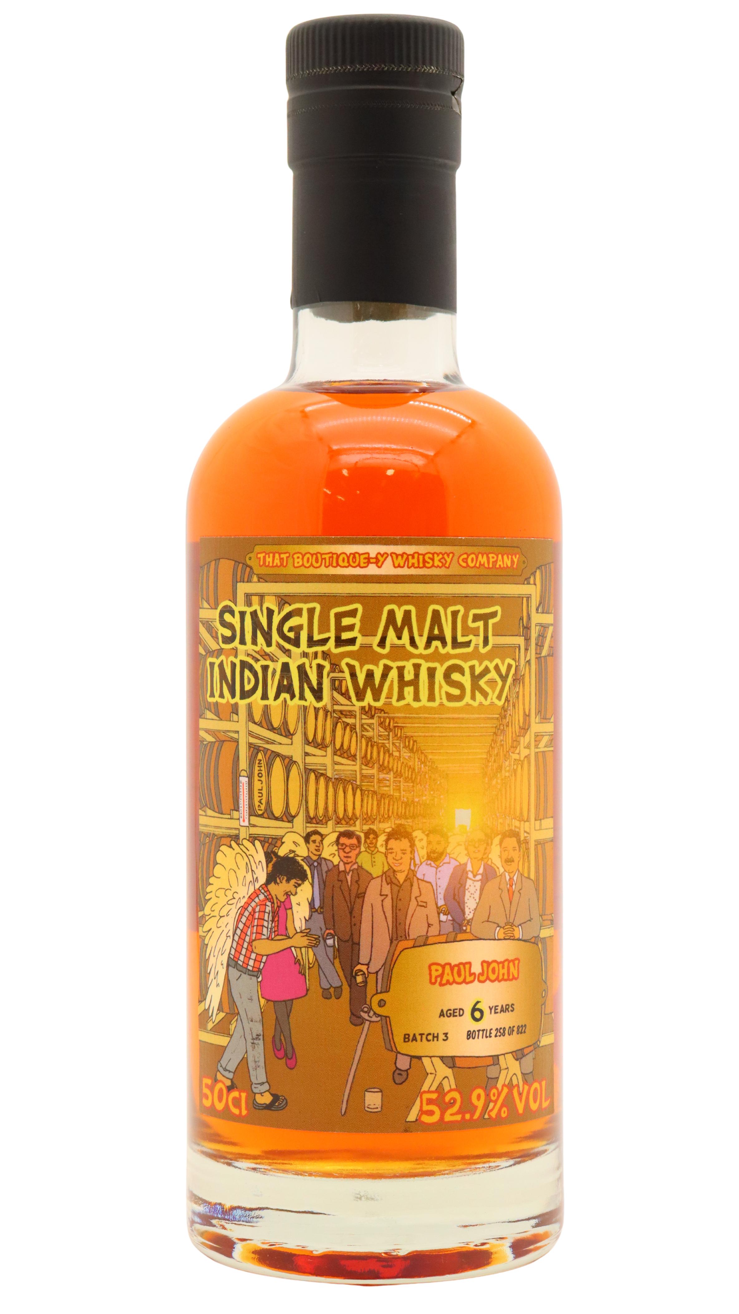 Paul John That Boutique-Y Whisky Company Batch #3 Single Mal 2012 6 Year Old Whisky