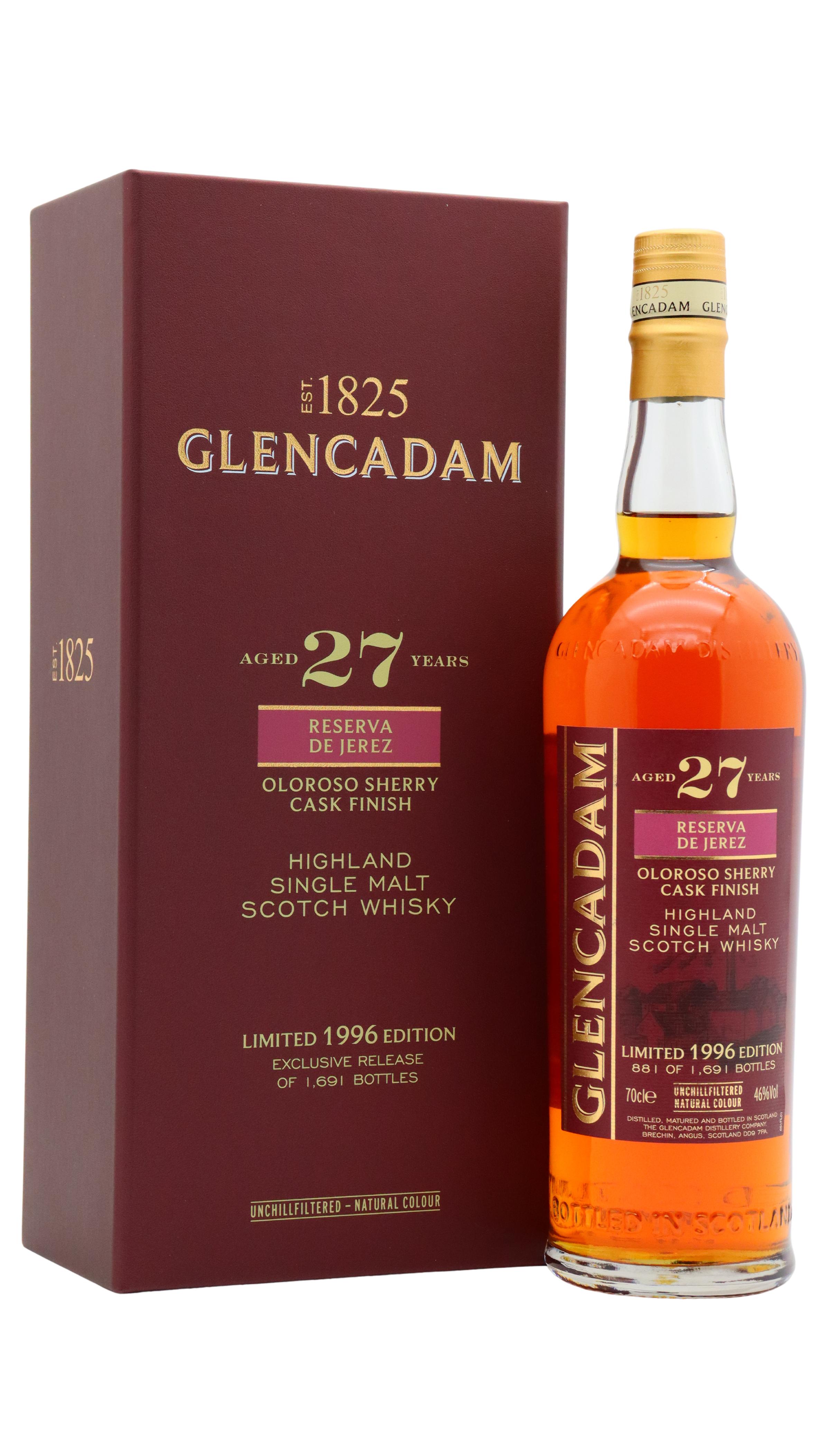 Glencadam Reserva De Jerez Oloroso Sherry Cask Highland Sing 1996 27 Year Old Whisky