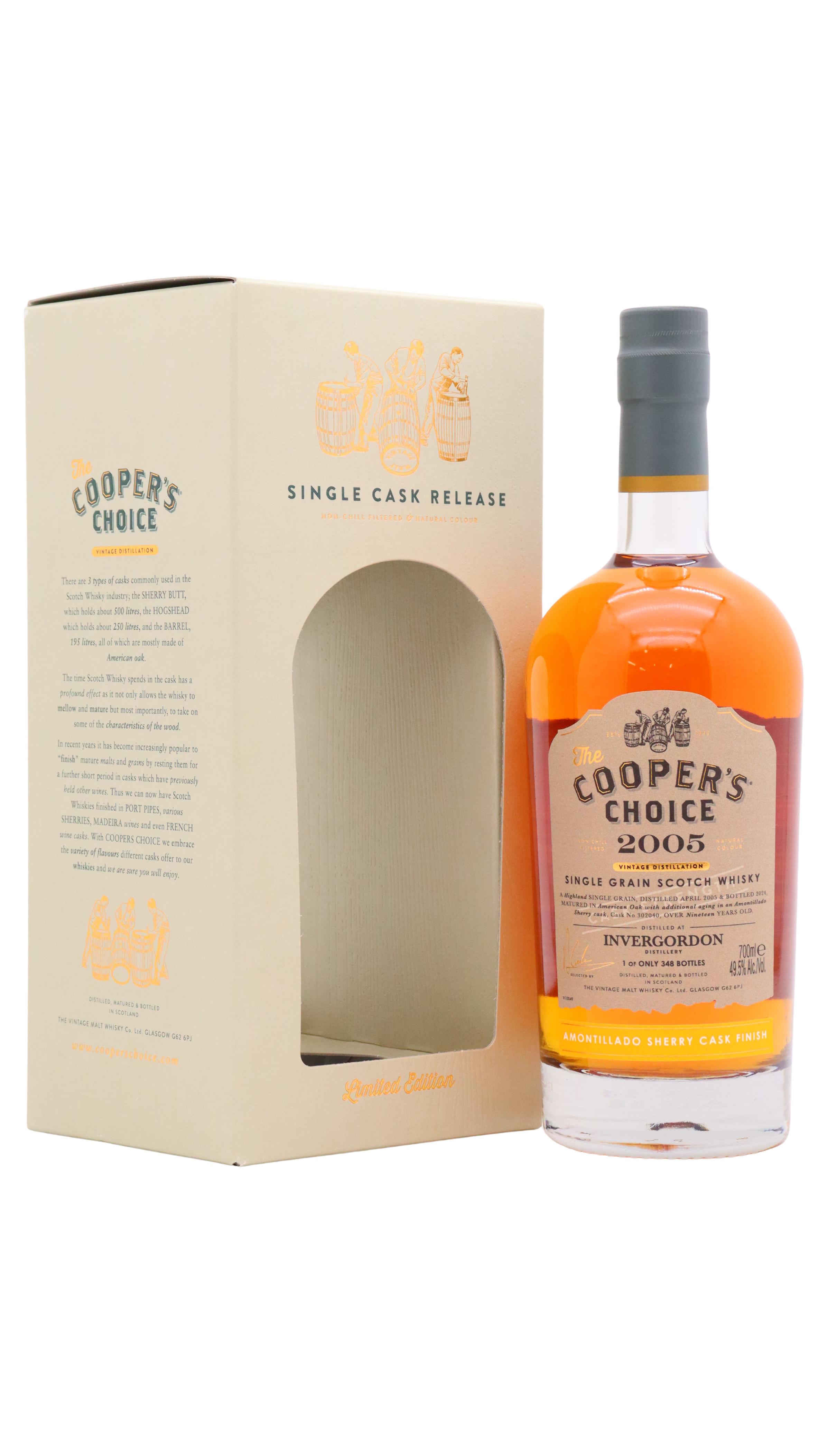 Invergordon Cooper's Choice - Single Cask #302040 2005 19 Year Old Whisky
