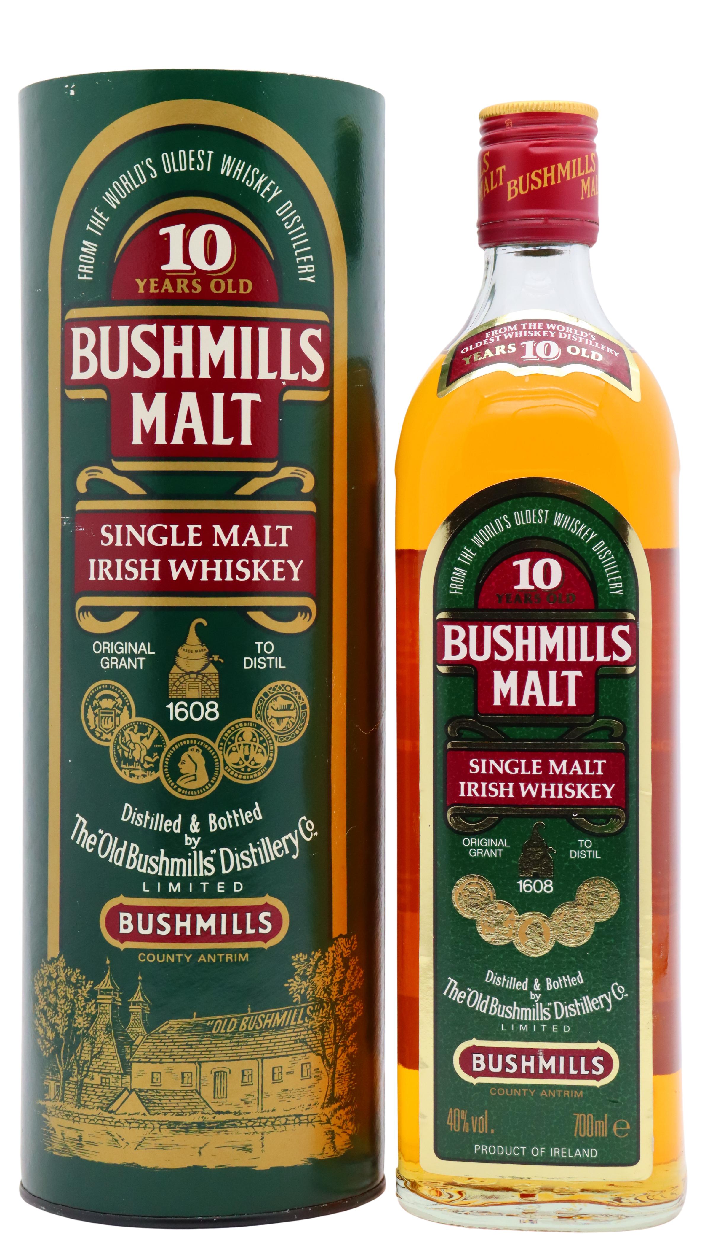 Bushmills Single Malt Irish 10 Year Old Whiskey