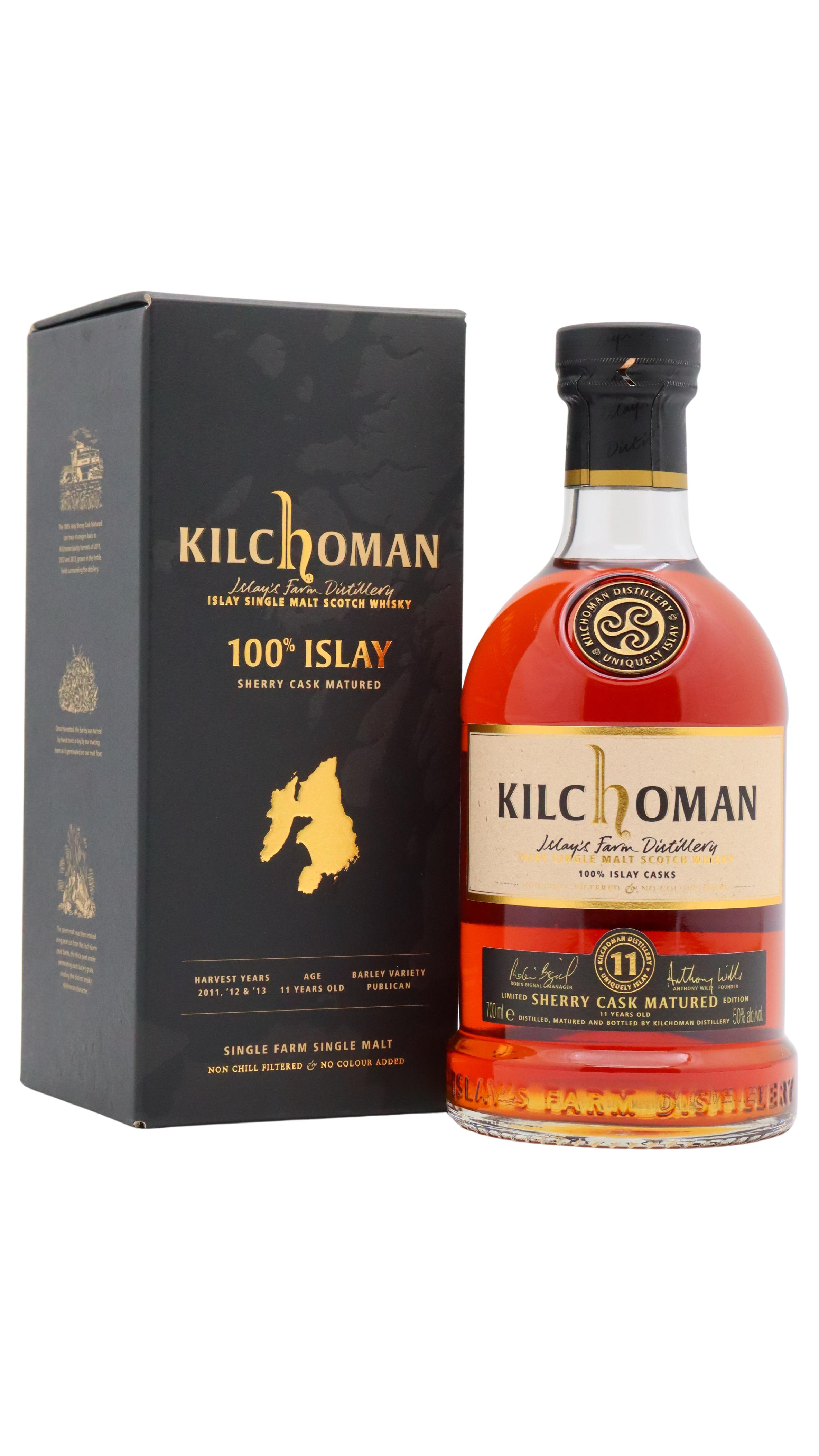 Kilchoman 100% Islay Sherry Cask Matured Single Malt Scotch 11 Year Old Whisky