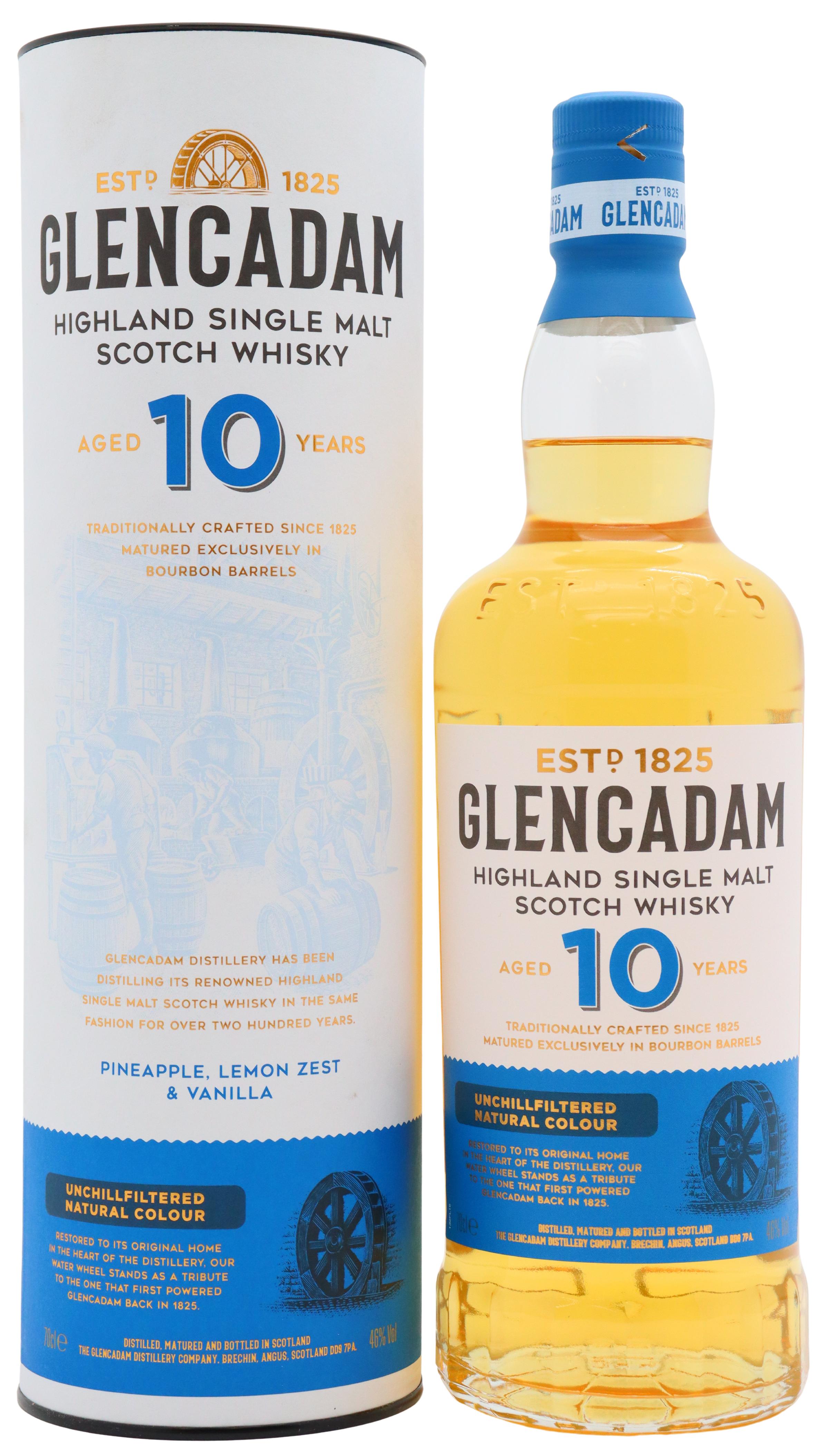 Glencadam Highland Single Malt Scotch 10 Year Old Whisky