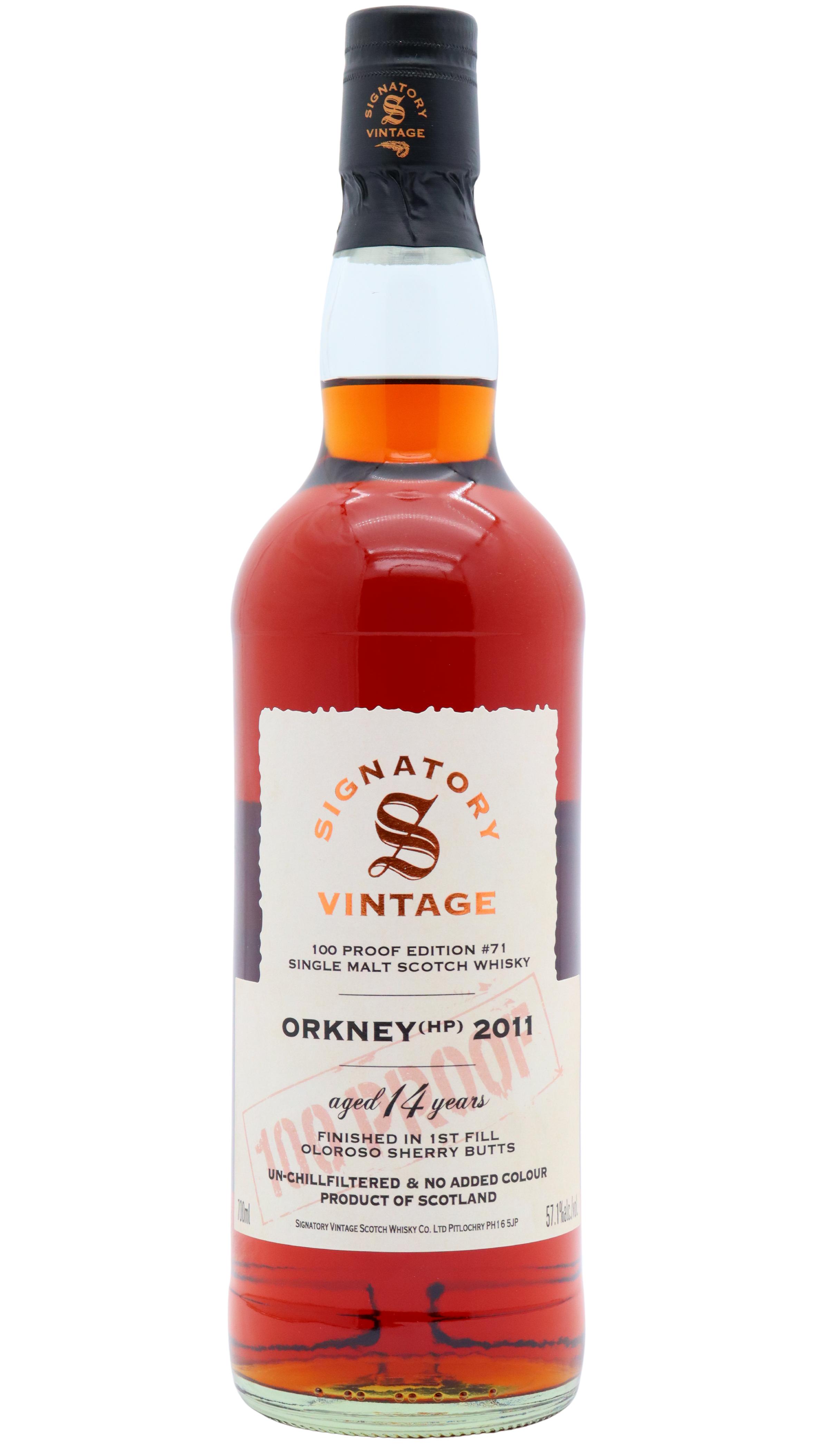Highland Park Signatory Vintage 100 Proof Batch #71 Single Malt 2011 14 Year Old Whisky