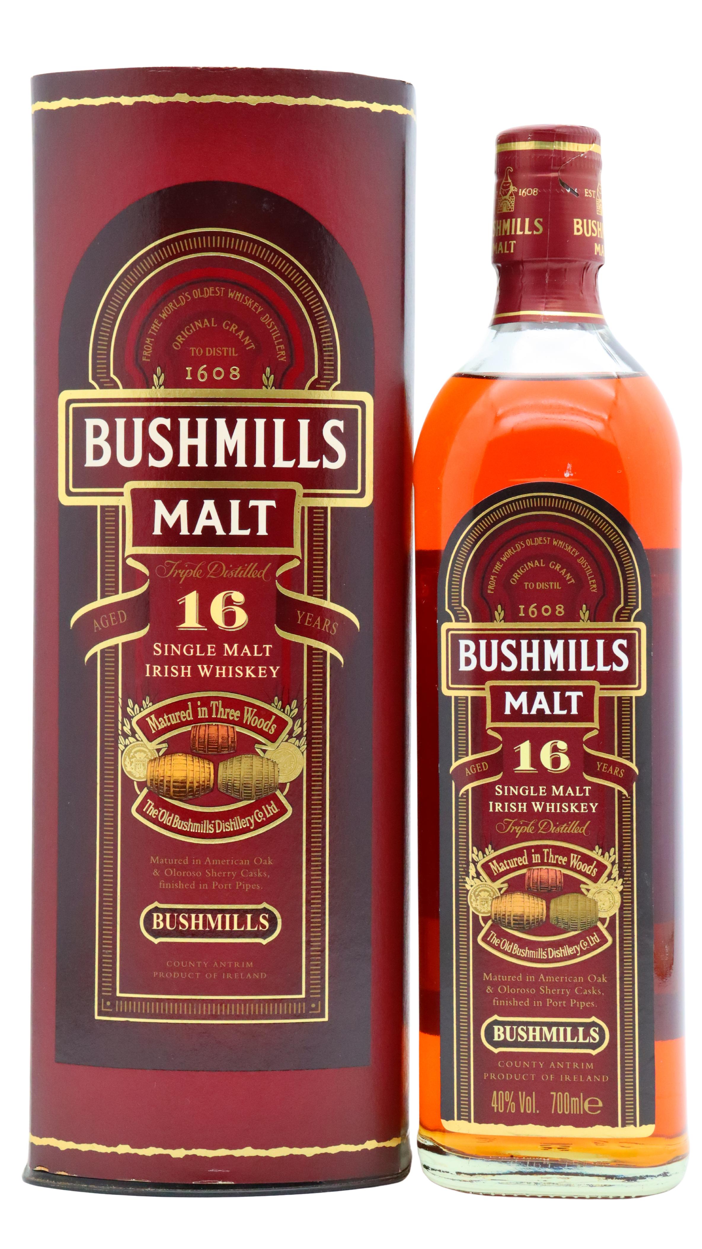Bushmills Single Malt Irish 16 Year Old Whiskey