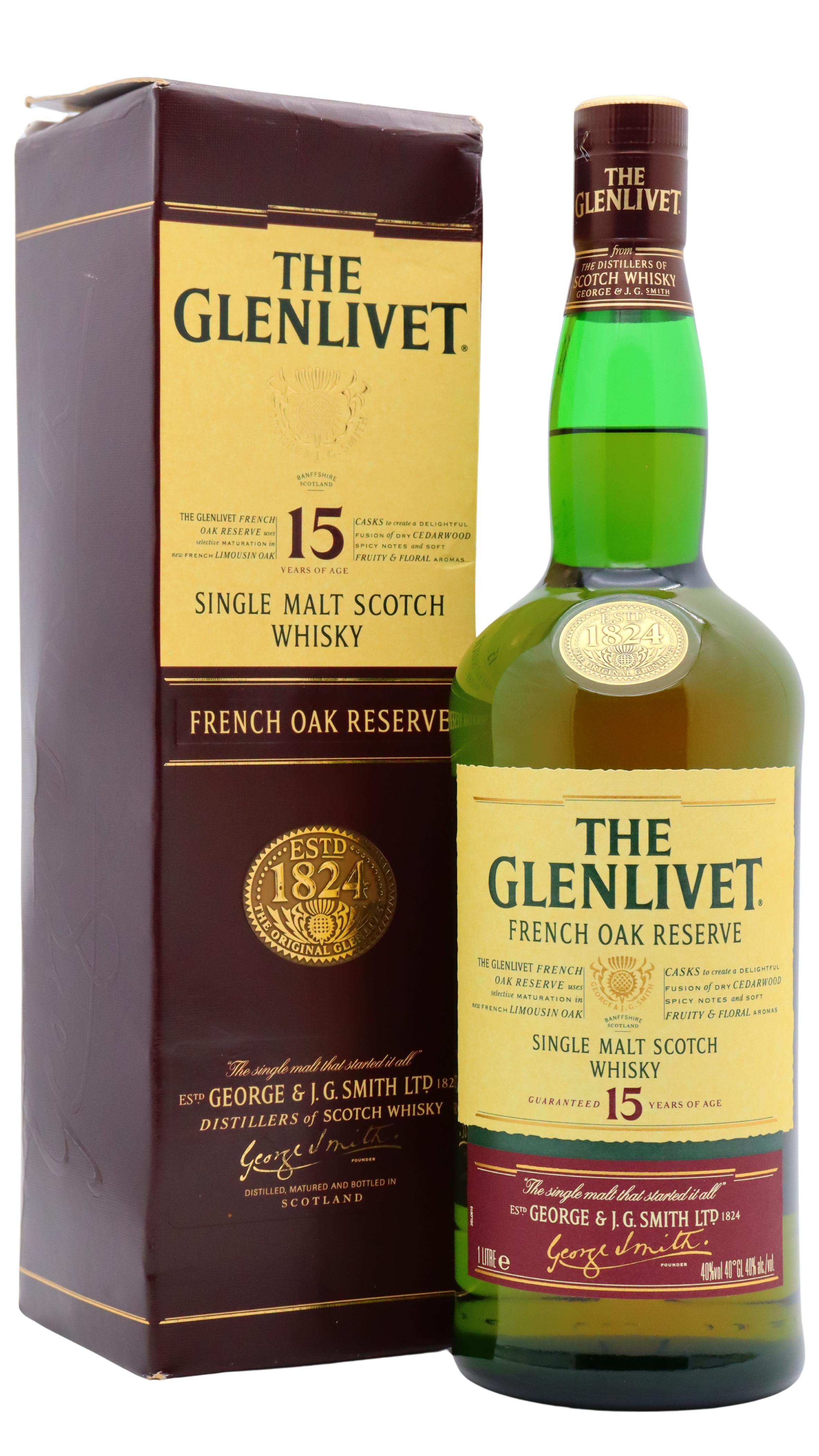 Glenlivet French Oak Reserve Single Malt Scotch 15 Year Old Whisky