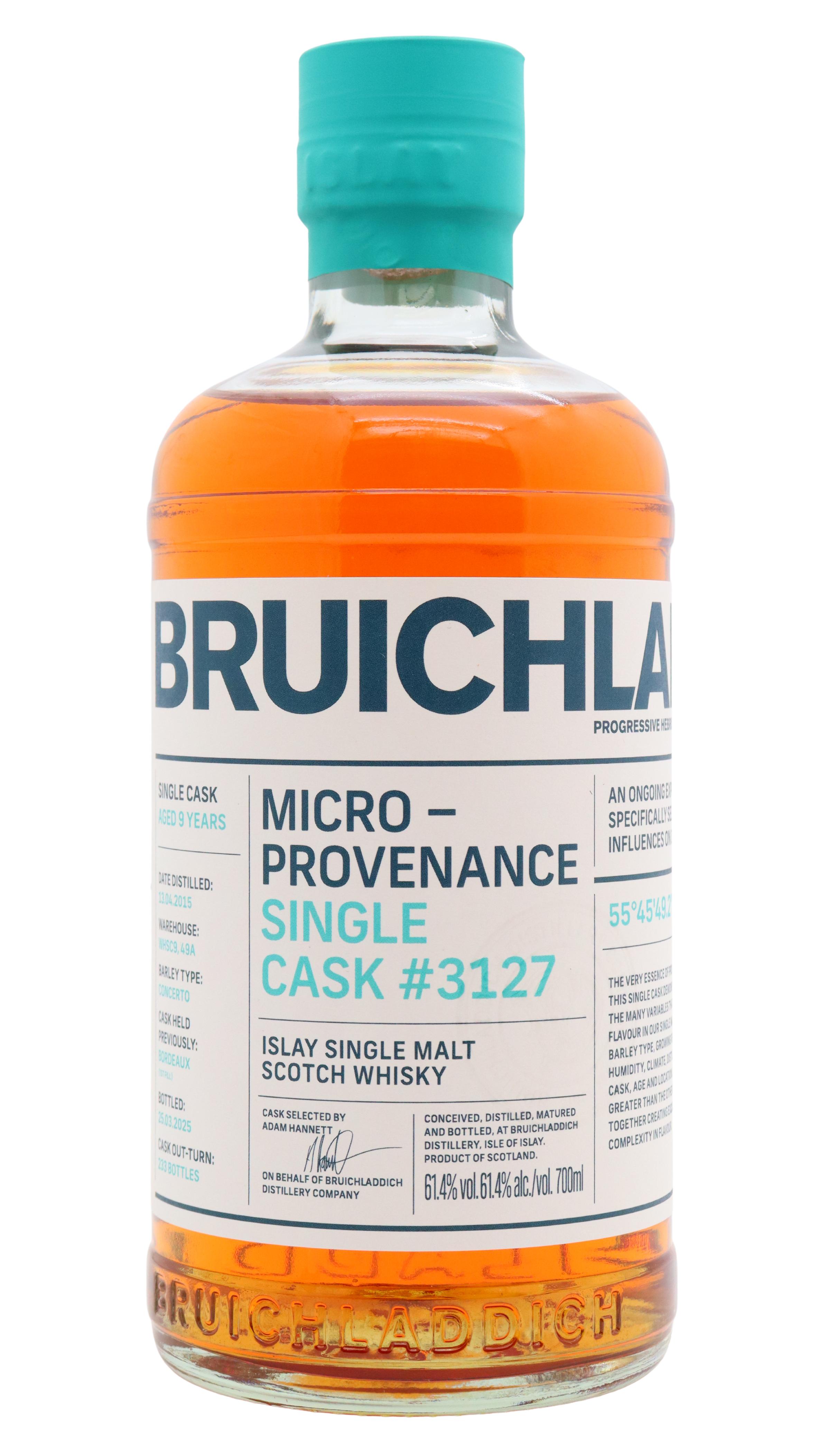 Bruichladdich Bordeaux Micro Provenance Single Wine Cask #3127 2015 9 Year Old Whisky