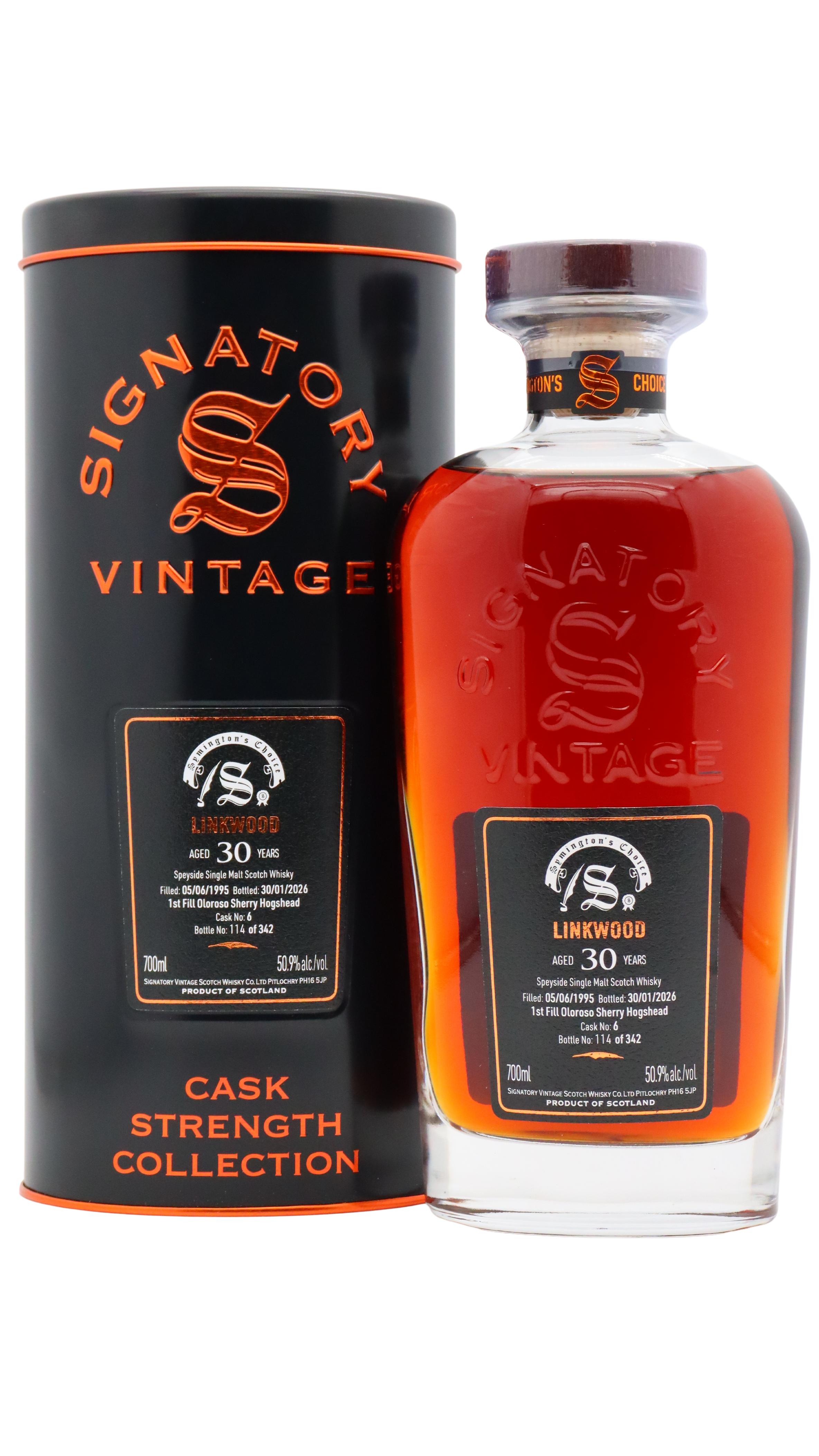 Linkwood Signatory Vintage Symington's Choice Single Oloros 1995 30 Year Old Whisky