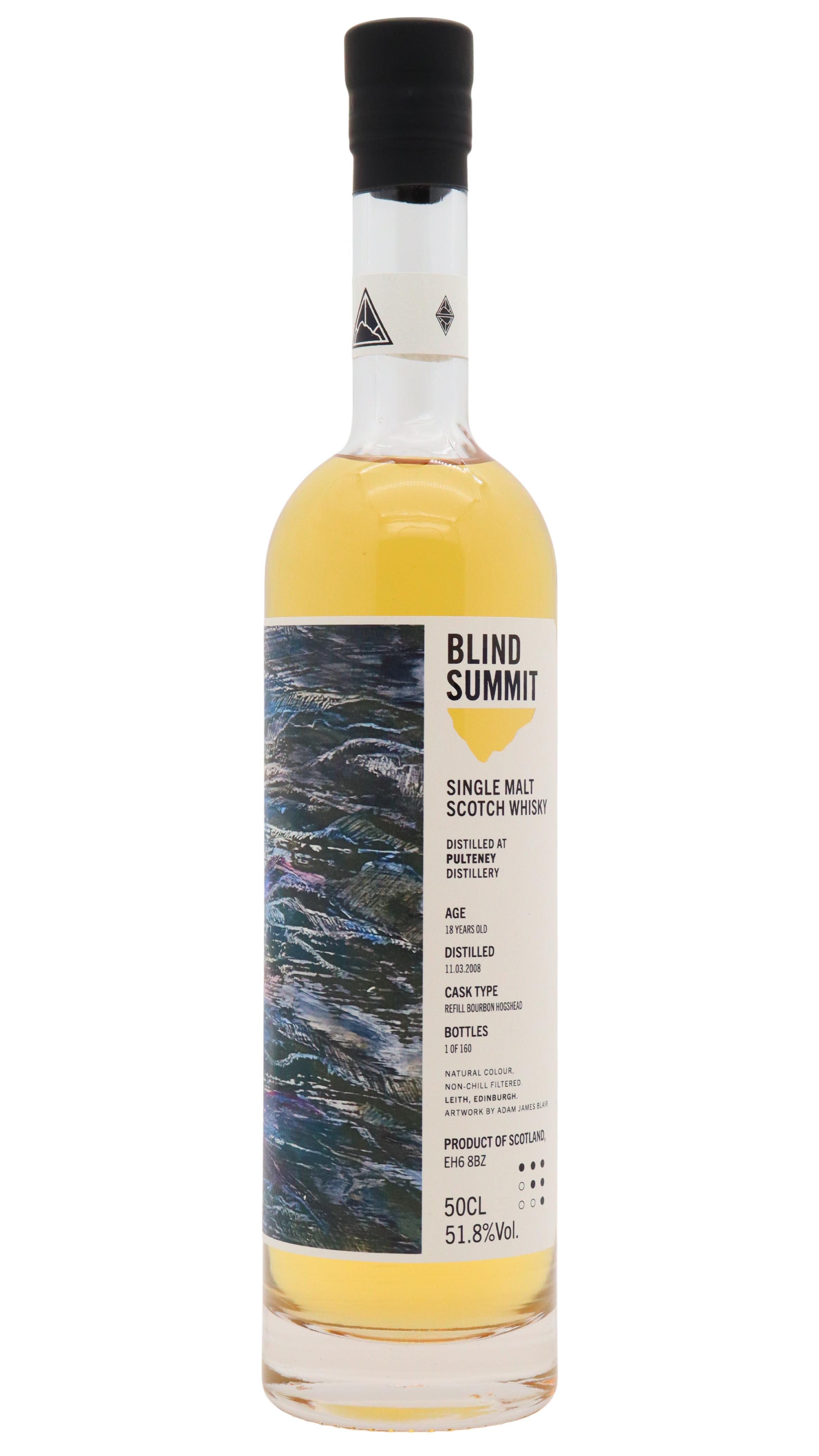 Old Pulteney Blind Summit Single Malt Scotch 2008 18 Year Old Whisky