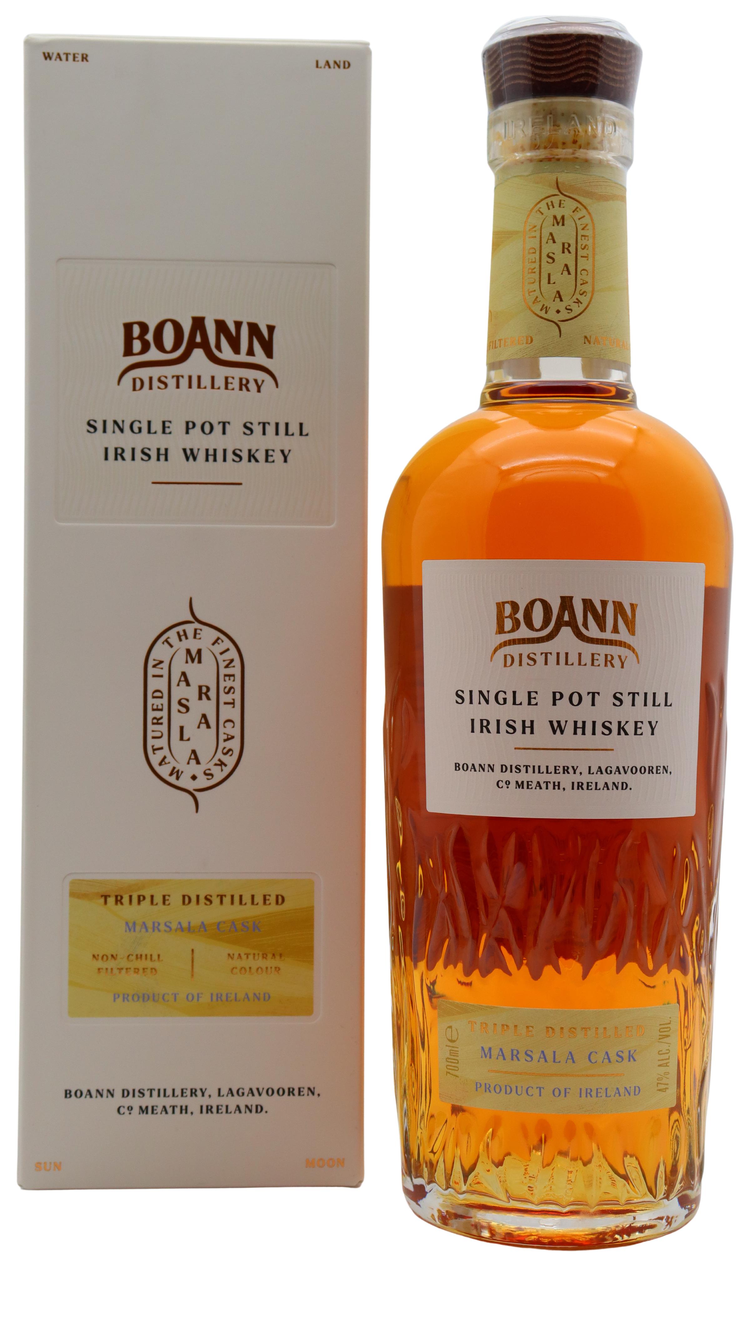 Boann Marsala Cask Single Pot Still Irish   Whiskey