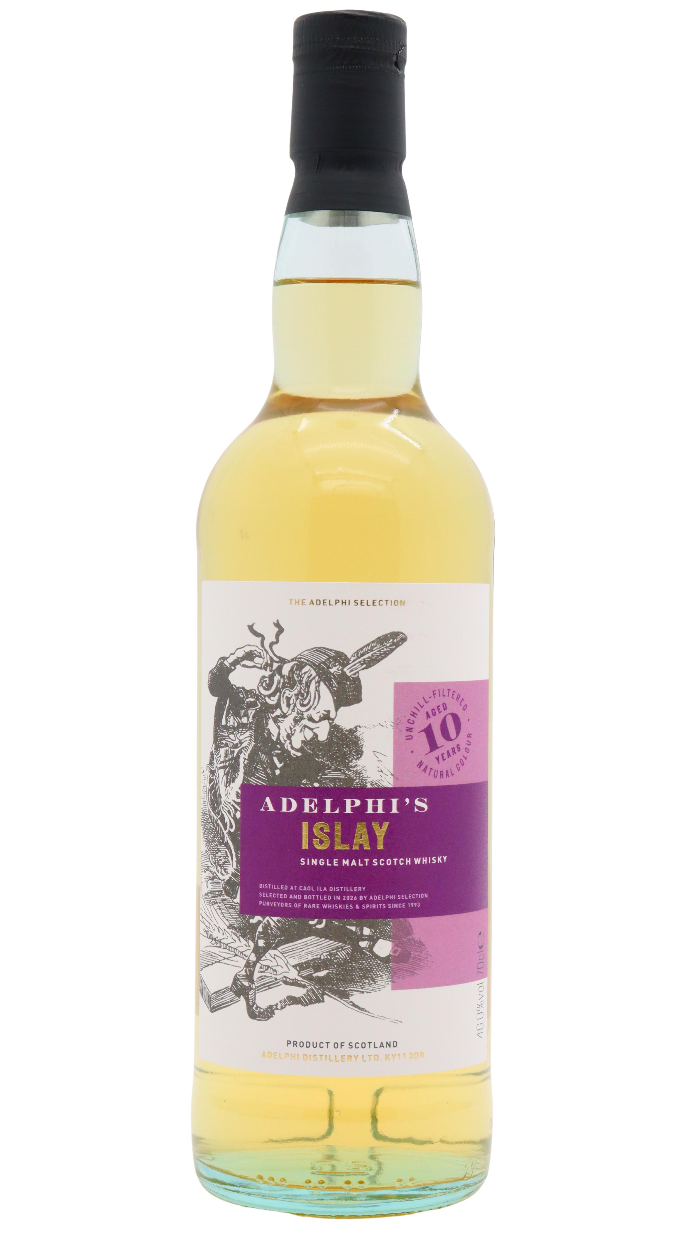 Caol Ila Adelphi Private Stock Islay Single Malt Scotch 10 Year Old Whisky
