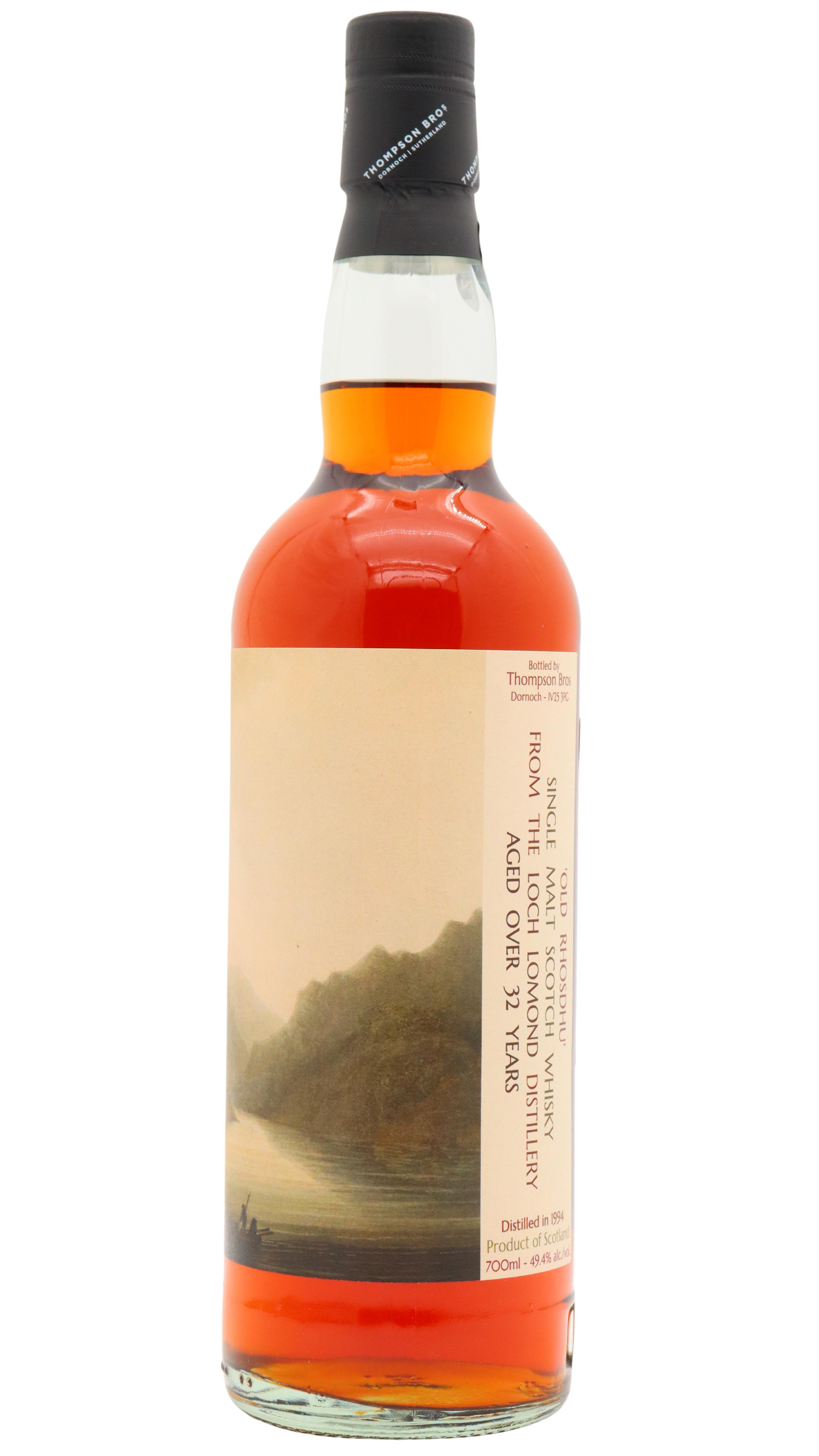 Loch Lomond 'Old Rhosdhu' Thompson Bros Single Malt Scotch 1994 32 year old Whisky