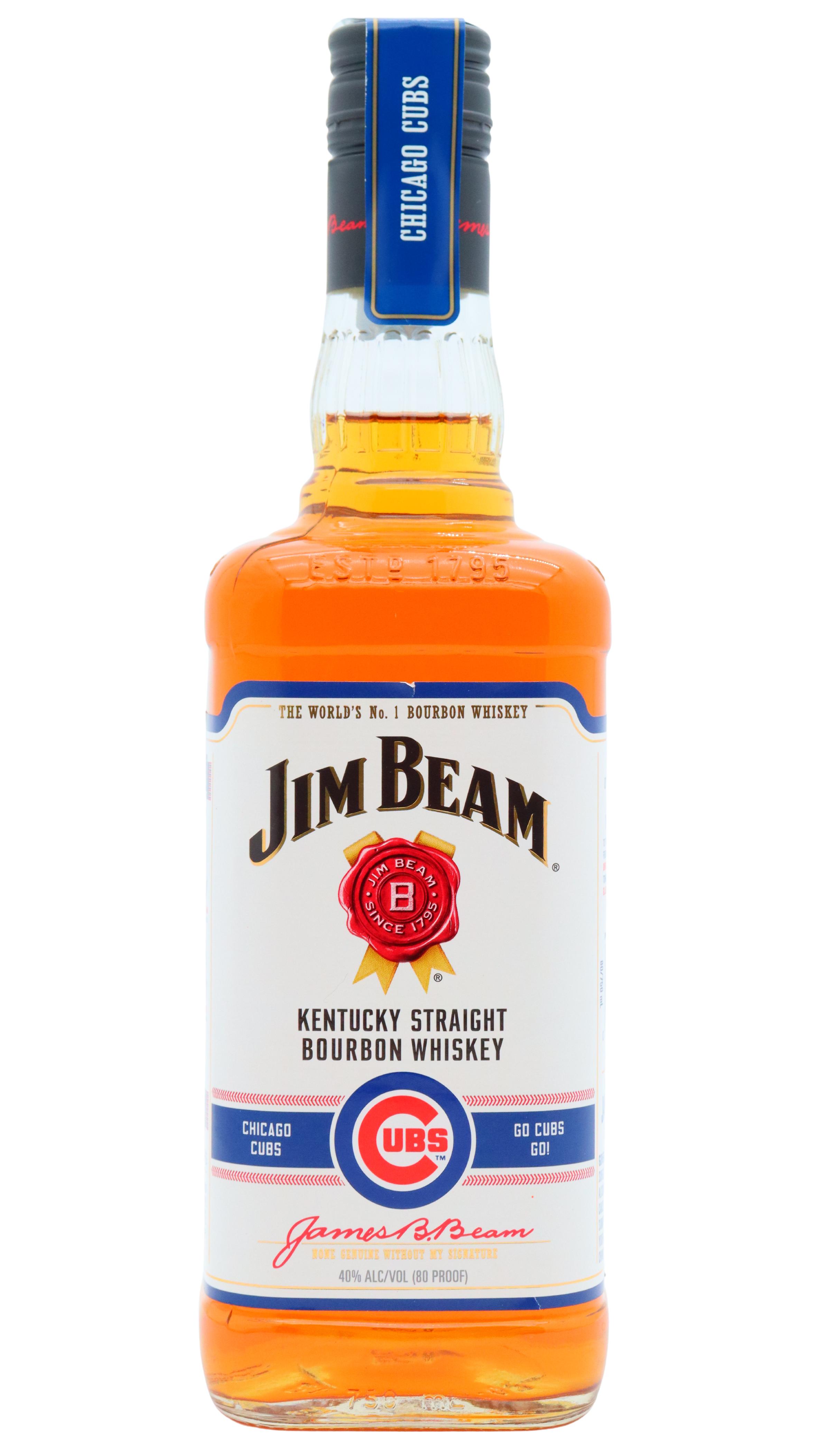 Jim Beam Chicago Cubs Limited Edition White Label Kentucky 4 year old Whiskey Jim Beam Chicago Cubs Limited Edition White Label Kentucky 4 year old Whiskey