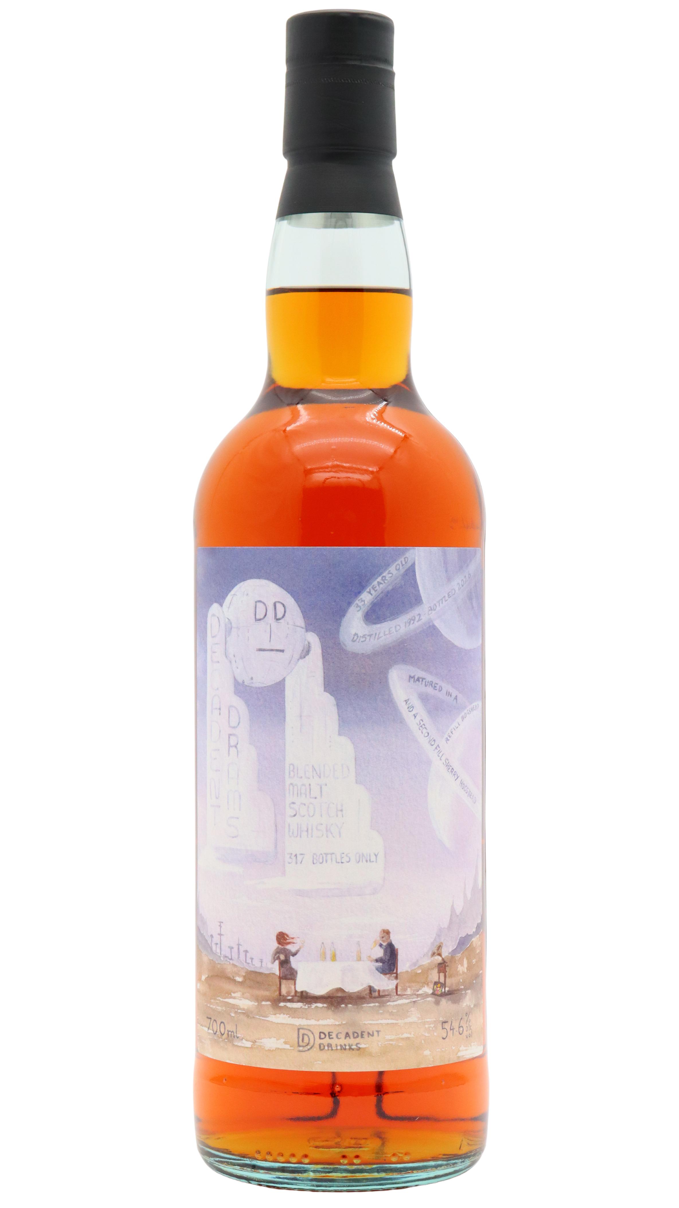 Decadent Drinks  Blended Malt Scotch 1992 33 year old Whisky