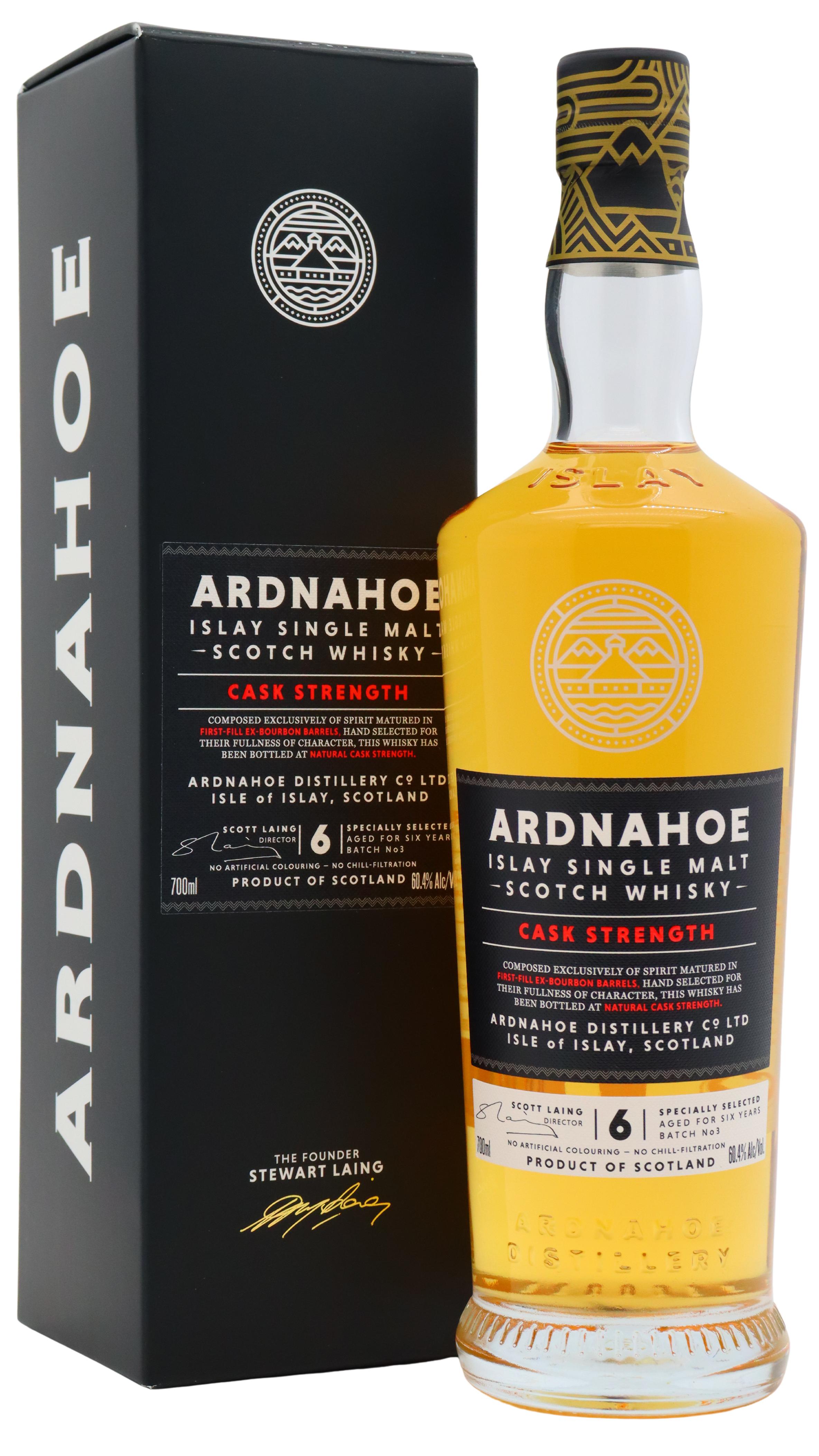 Ardnahoe  Cask Strength Batch 3 Islay Single Malt Scotch 6 year old Whisky