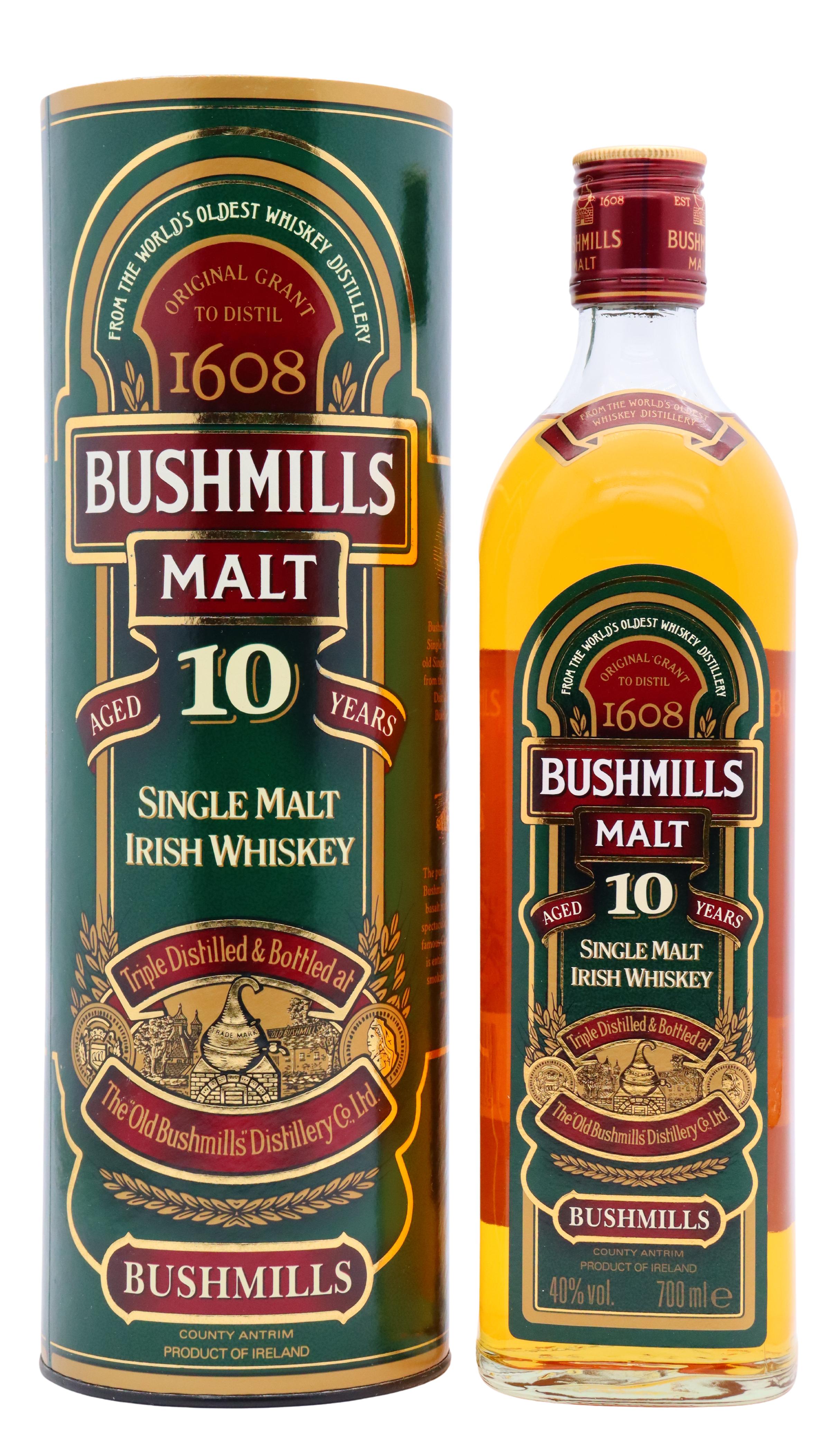 Bushmills Single Malt Irish 10 Year Old Whiskey