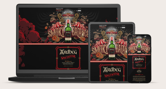 Email newsletter displayed in different devices.