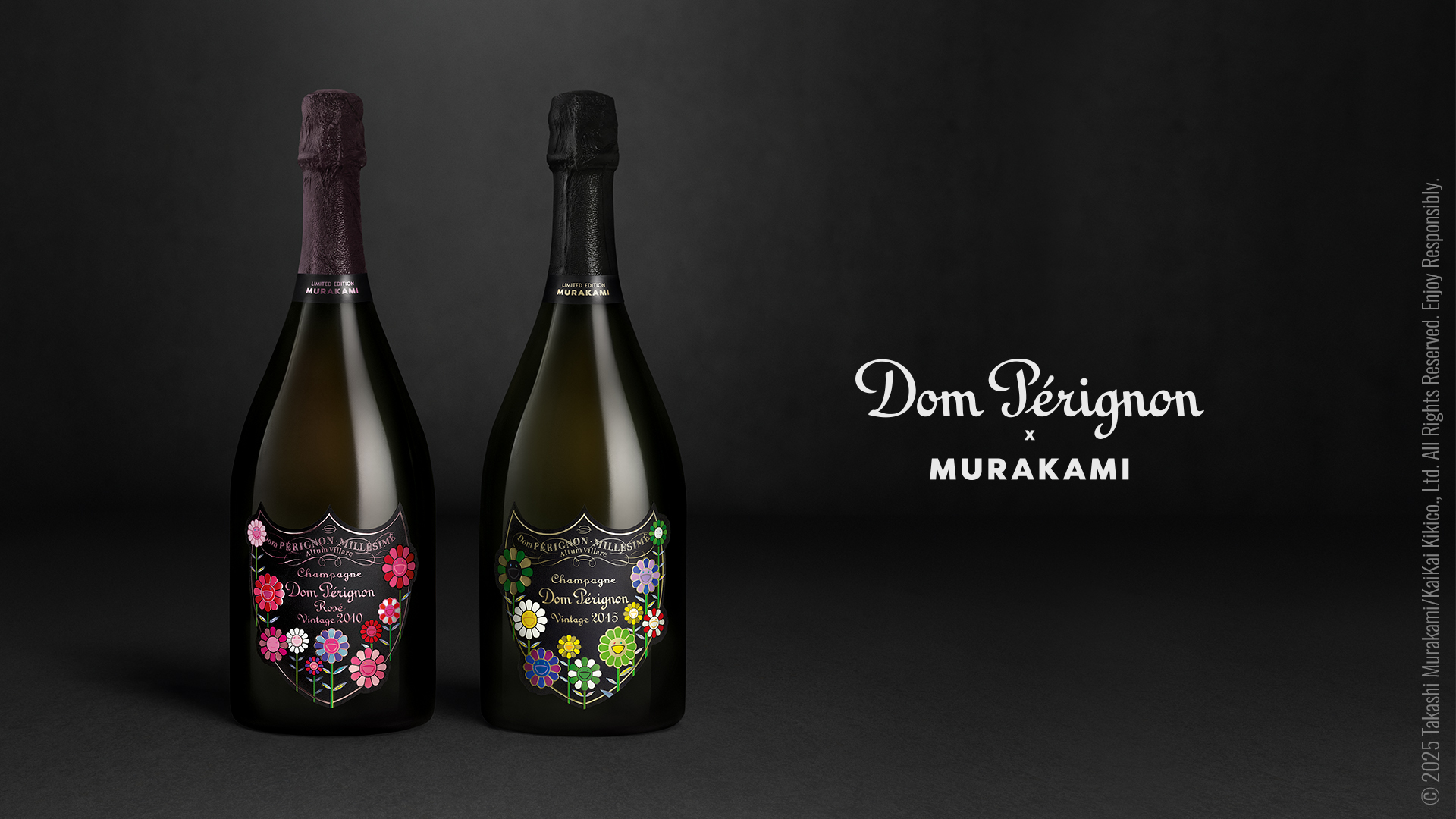 Dom Pérignon invites Takashi Murakami to design two limited editions imagined for the 2025 year-end season.