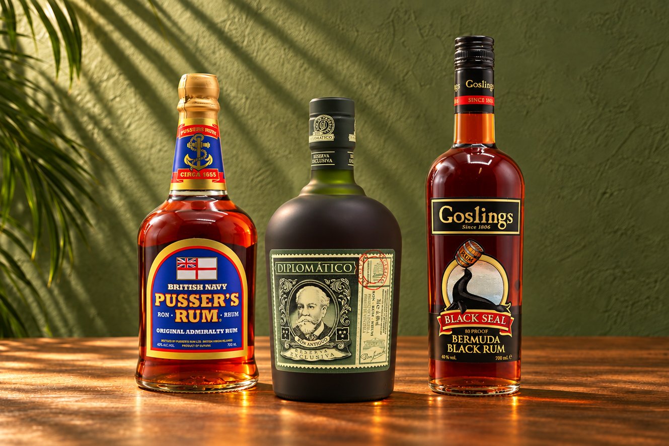 Dark rum is a bold spirit celebrated for its deep color and complex flavors, primarily produced in the Caribbean, notably in Jamaica, Barbados, and Guyana.