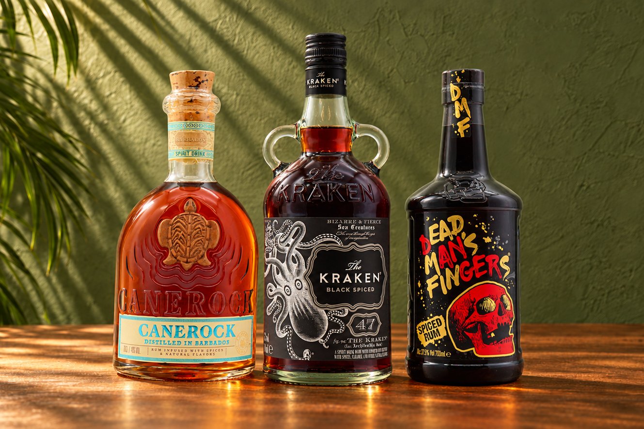 Spiced rum is a vibrant spirit infused with spices like cinnamon, cloves, and vanilla, often with fruit extracts.
