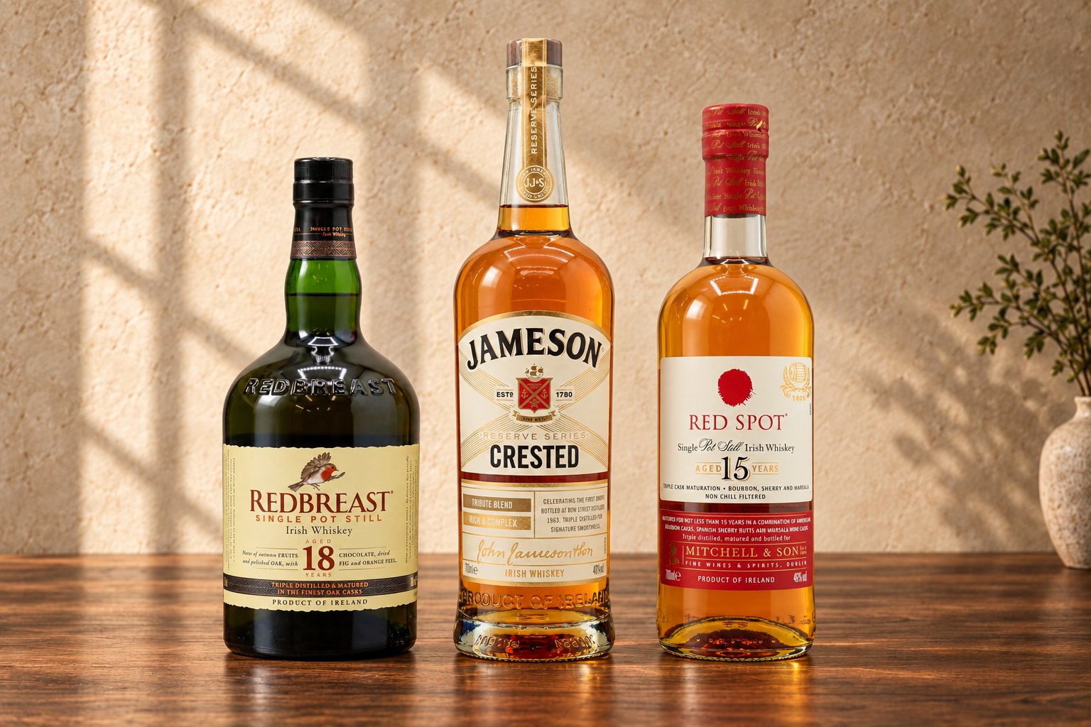 Irish Whiskey is renowned for its soft yet balanced flavours and is traditionally  triple distilled to achieve this signature smooth character.